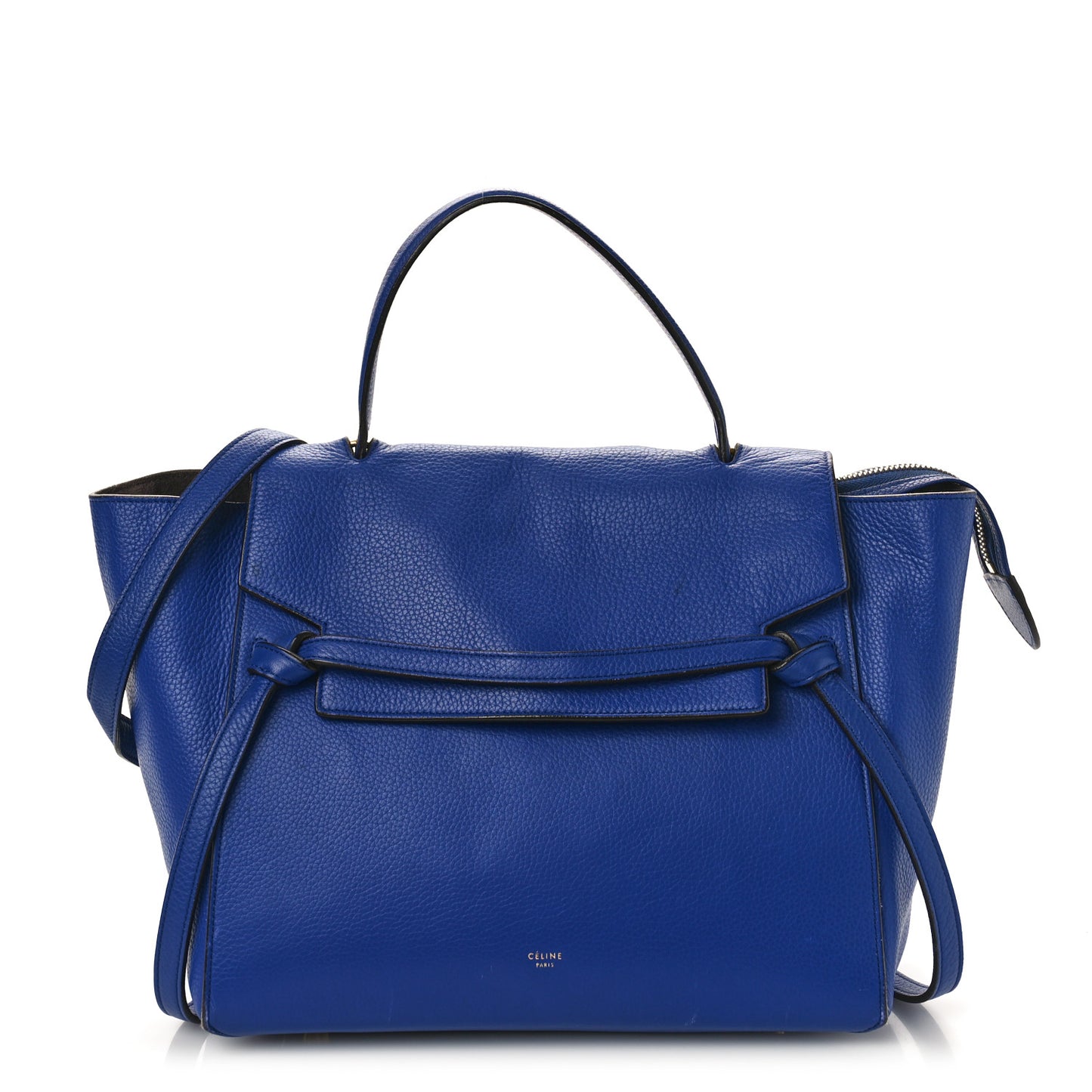 Grained Calfskin Small Belt Bag Indigo