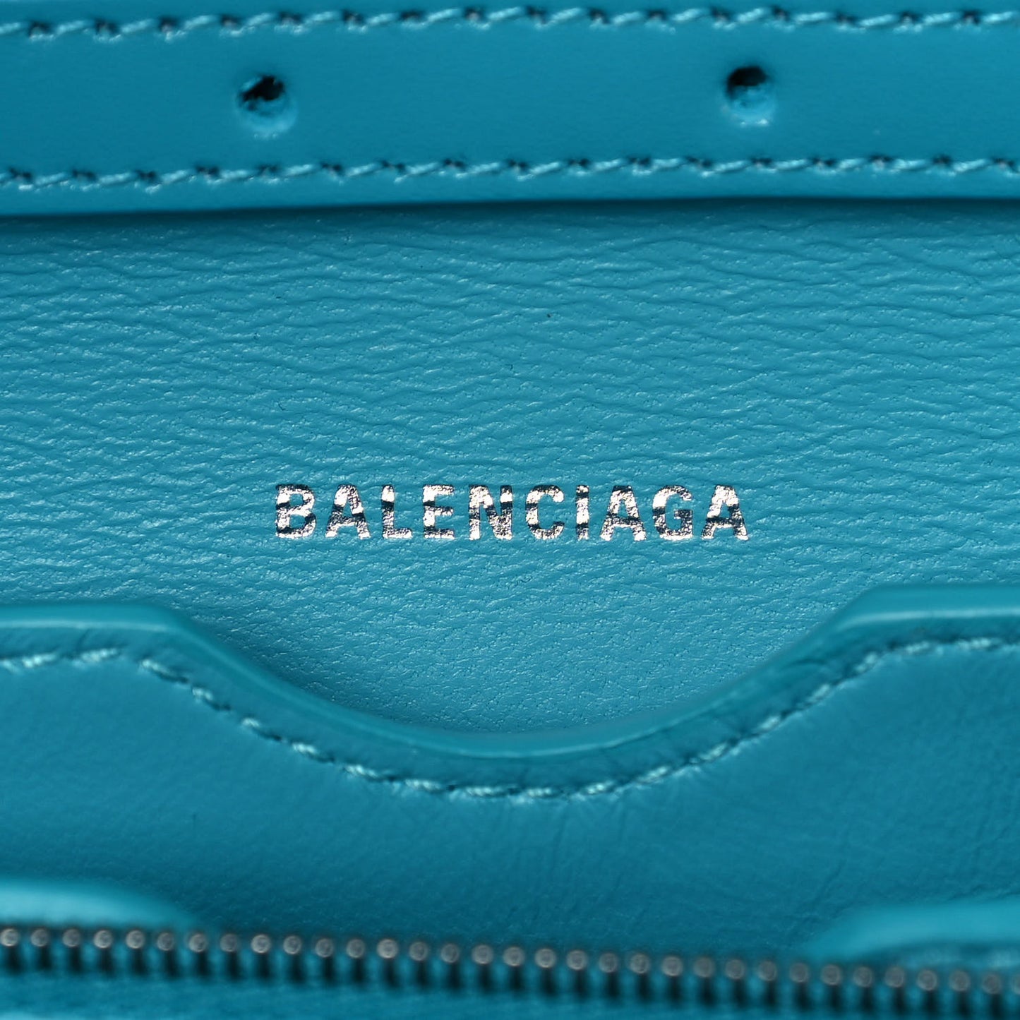 Shiny Box Calfskin Small B Bag Turquoise