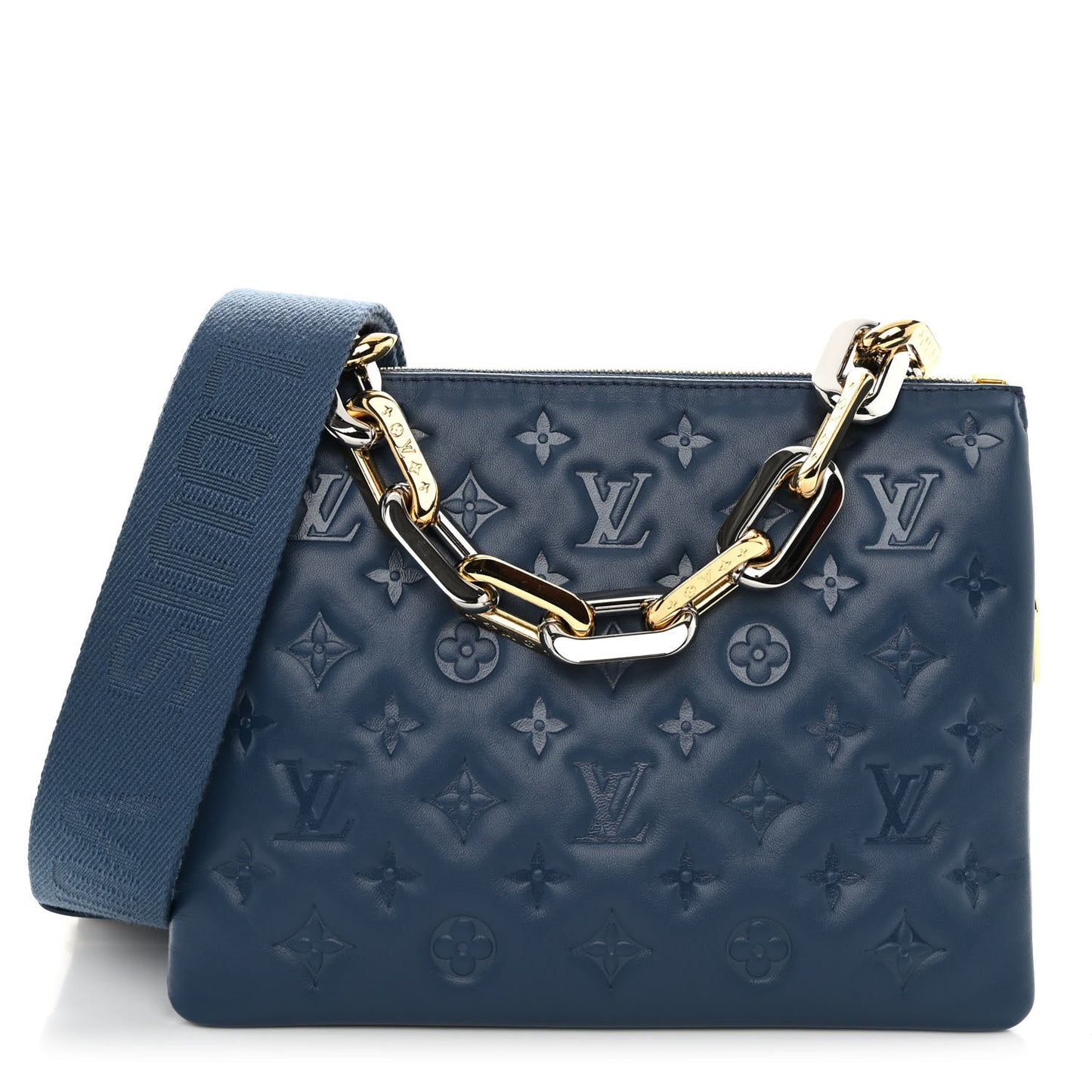 Lambskin Embossed Monogram Coussin PM Storm