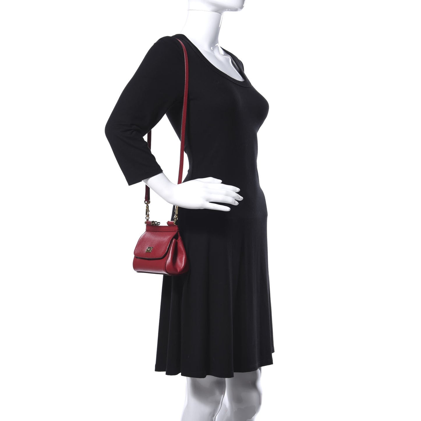 Dauphine Micro Miss Sicily Satchel Dark Red
