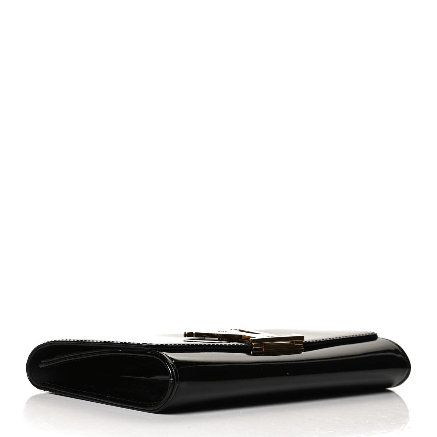 Patent Louise Clutch Black
