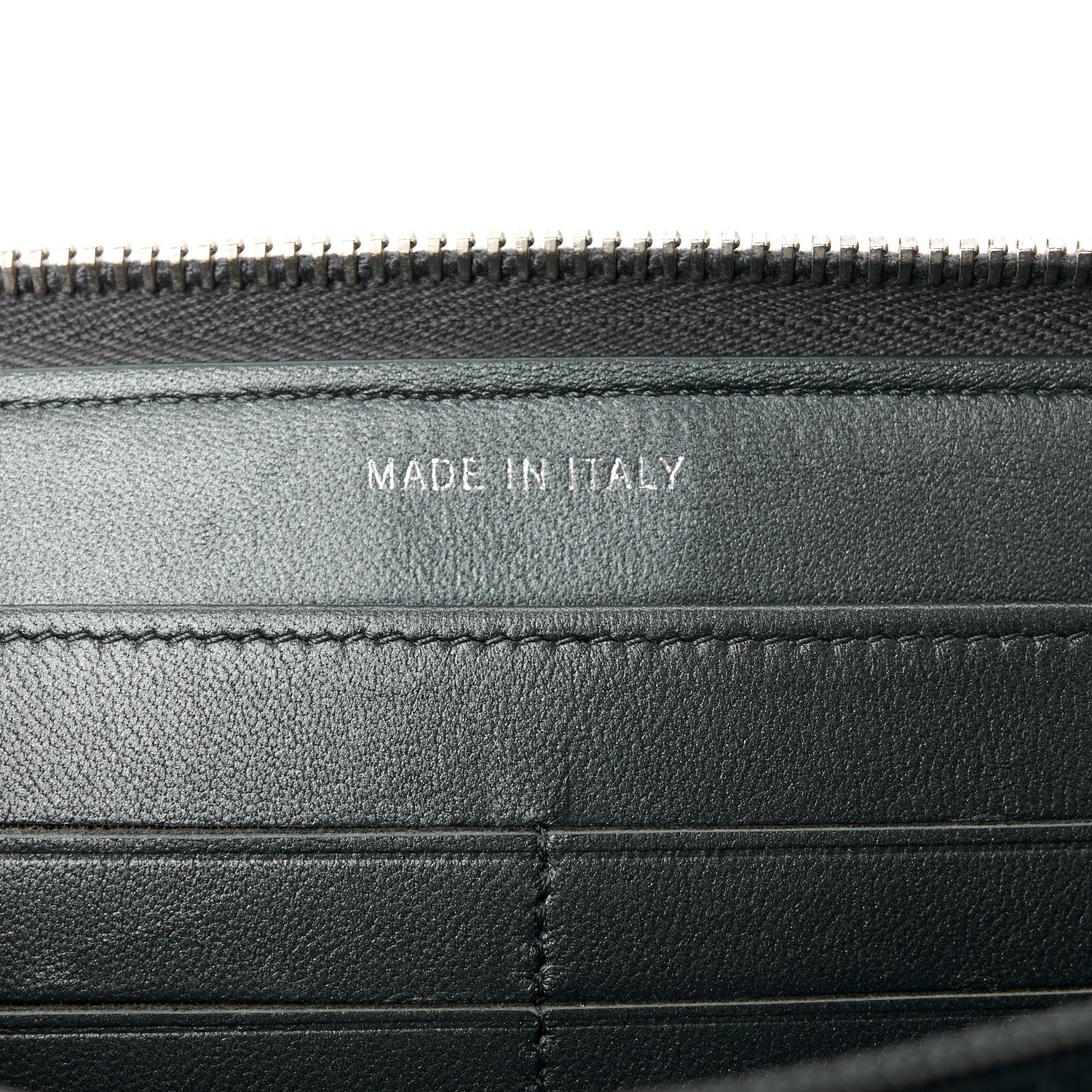 Chanel Metallic Galuchat Stingray Lambskin Boy Gusset Zip Wallet Dark Silver 7 of 11