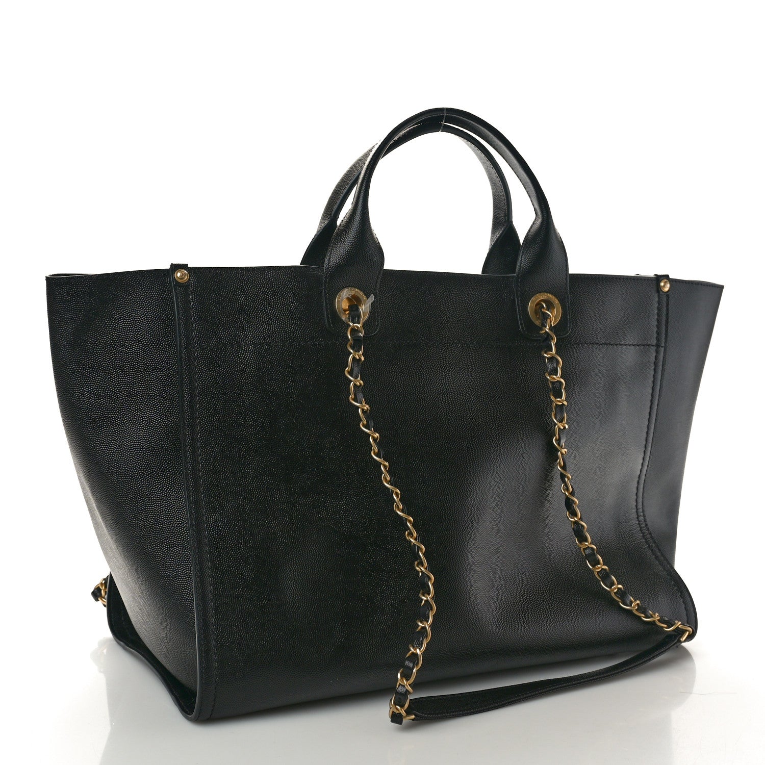 Chanel Caviar Medium Studded Deauville Tote Black 3 of 12