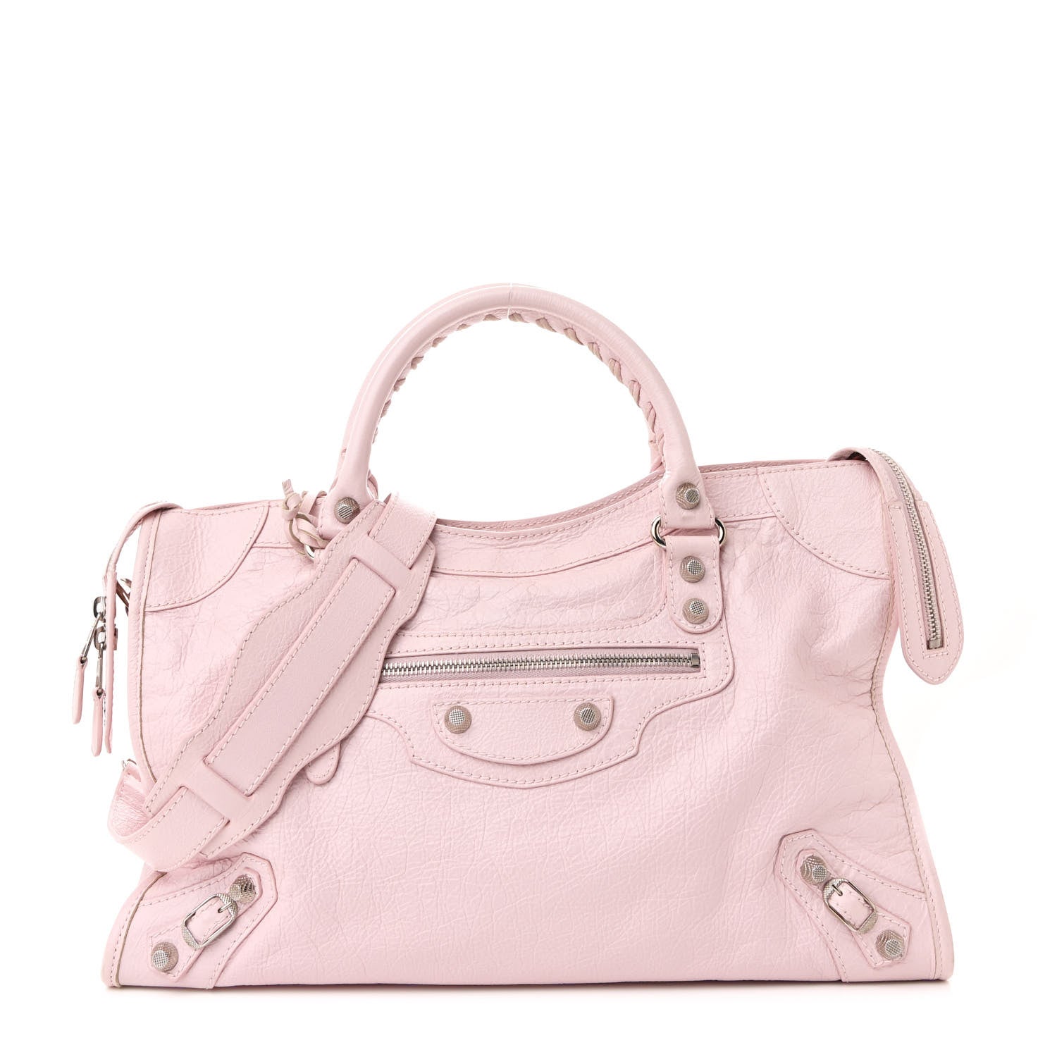 Balenciaga Agneau Giant 12 Silver Hardware City Rose Poudre Rose