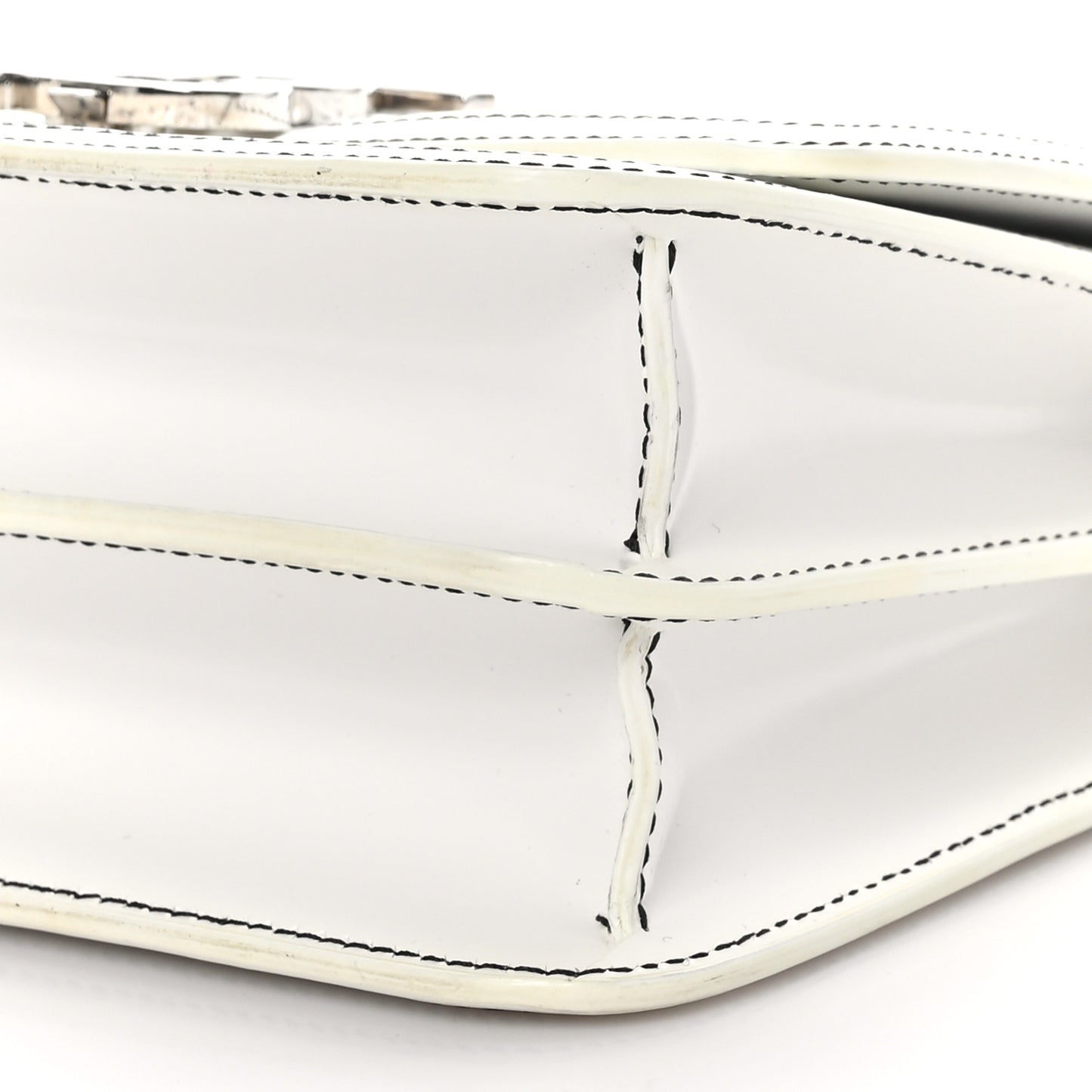 Calfskin Monogram Embossed Small TB Chain Bag Optic White