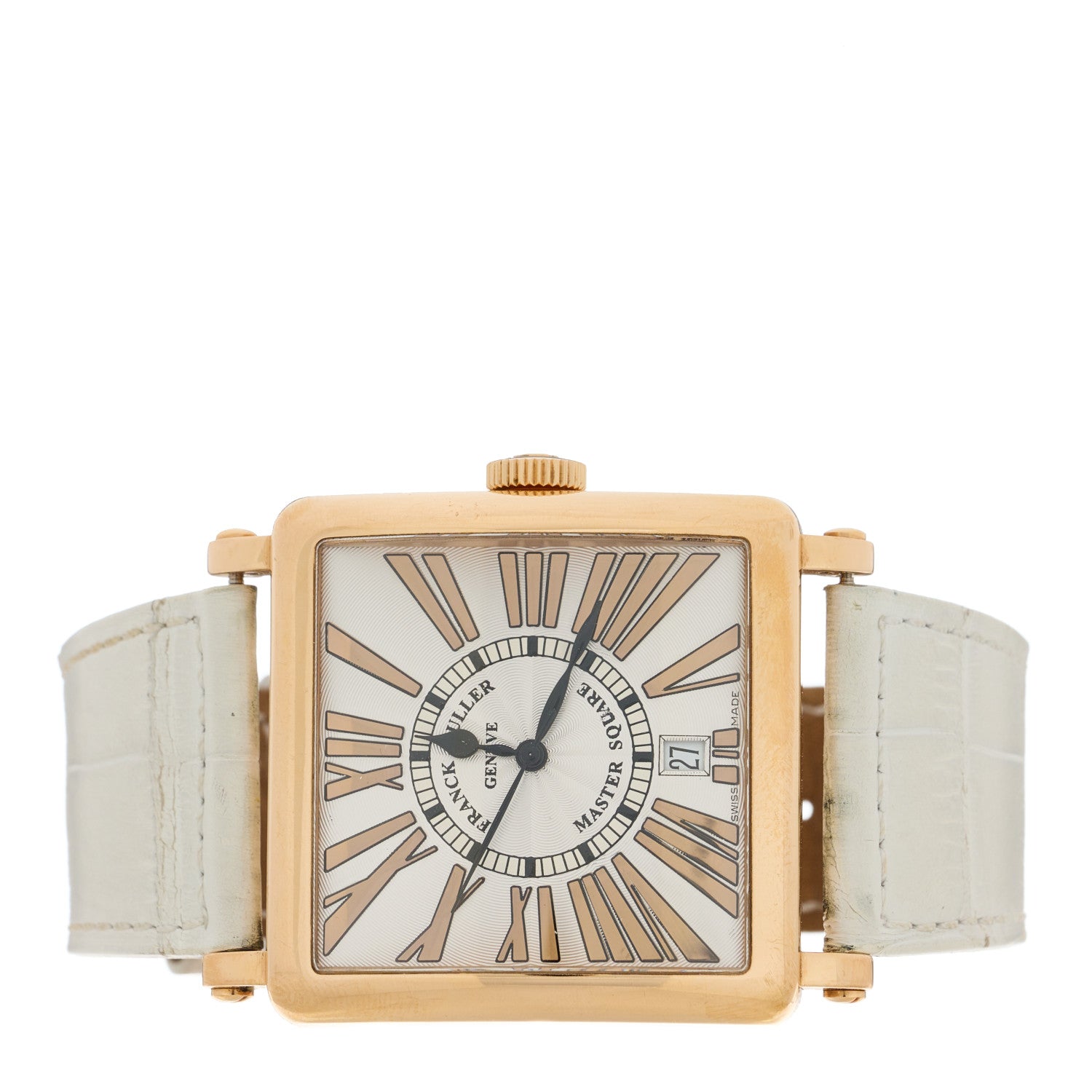 Franck Muller 18K Rose Gold Alligator 37mm Master Square Automatic Watch 6000HSCDT 2 of 4