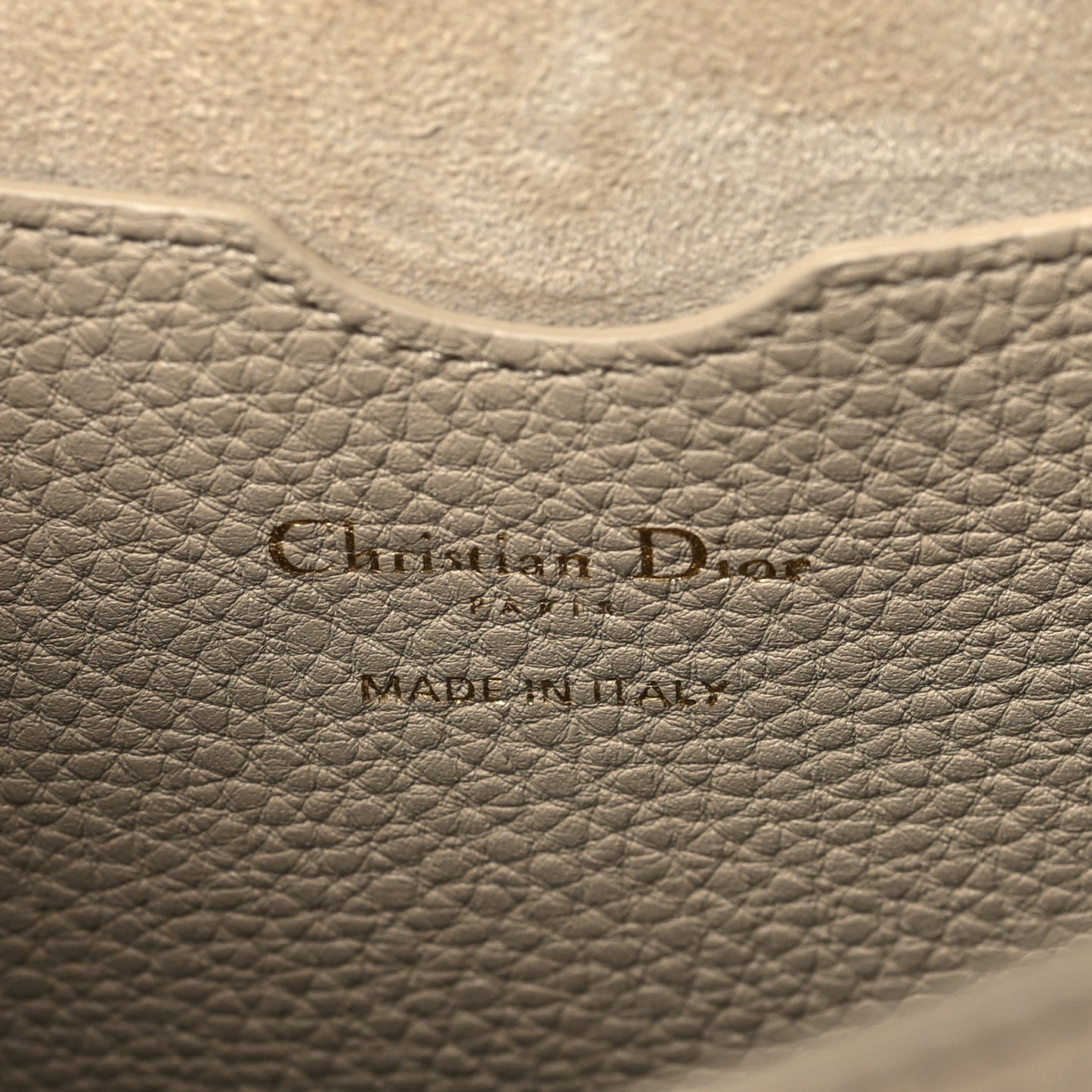 Grained Calfskin Large Bobby Flap Beige