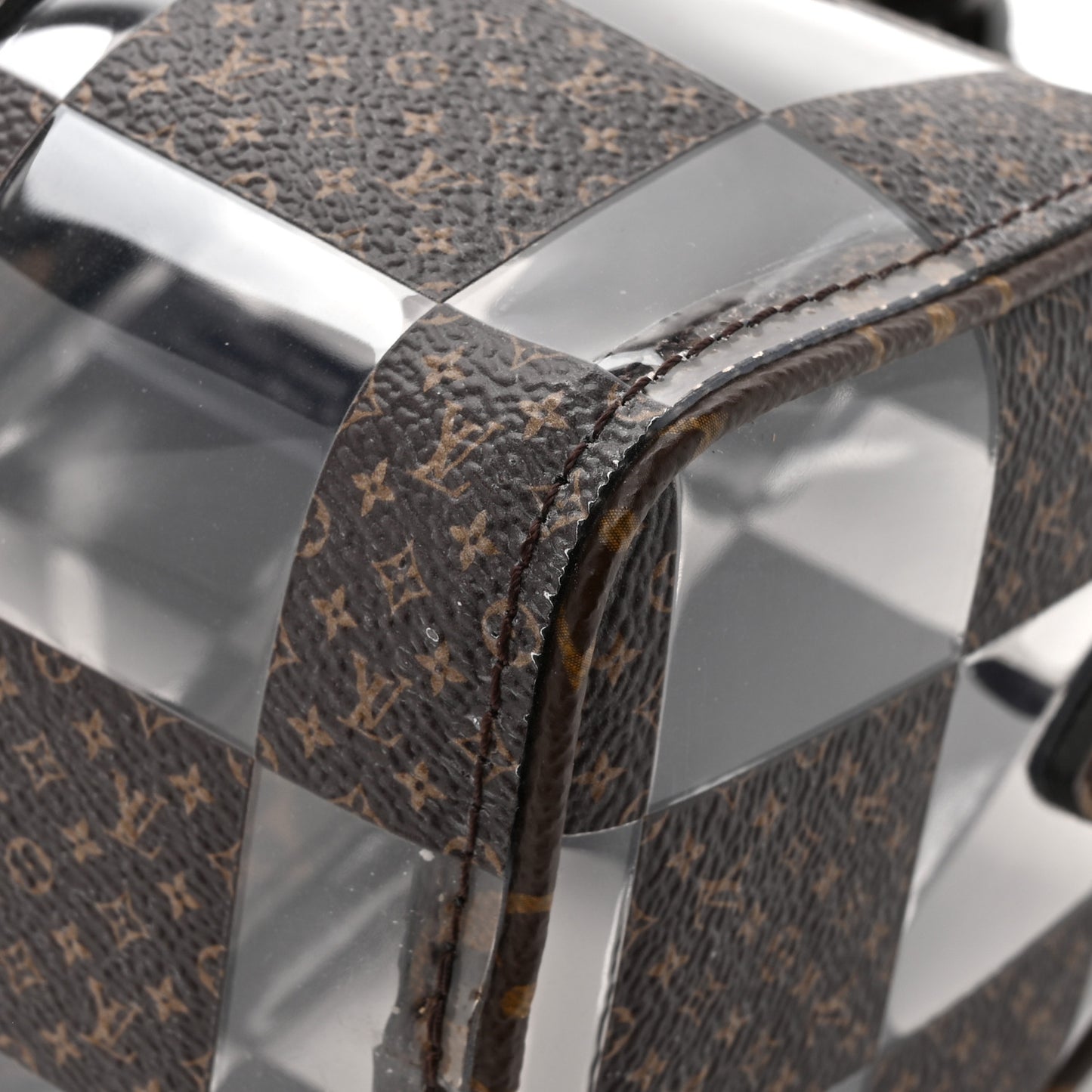 PVC Monogram Chess Keepall Bandouliere 25