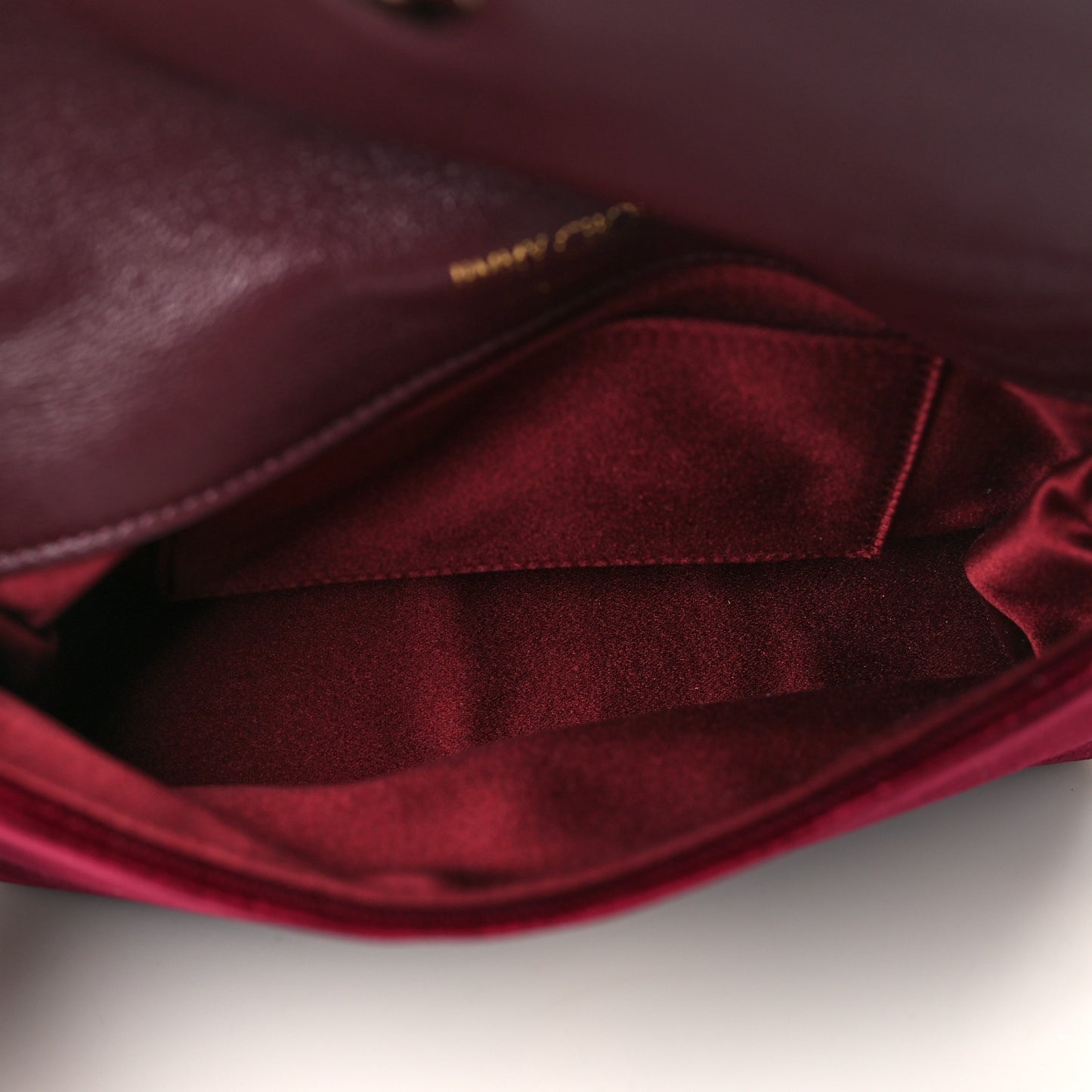 Velvet Crystal Pearl Shoulder Bag Burgundy