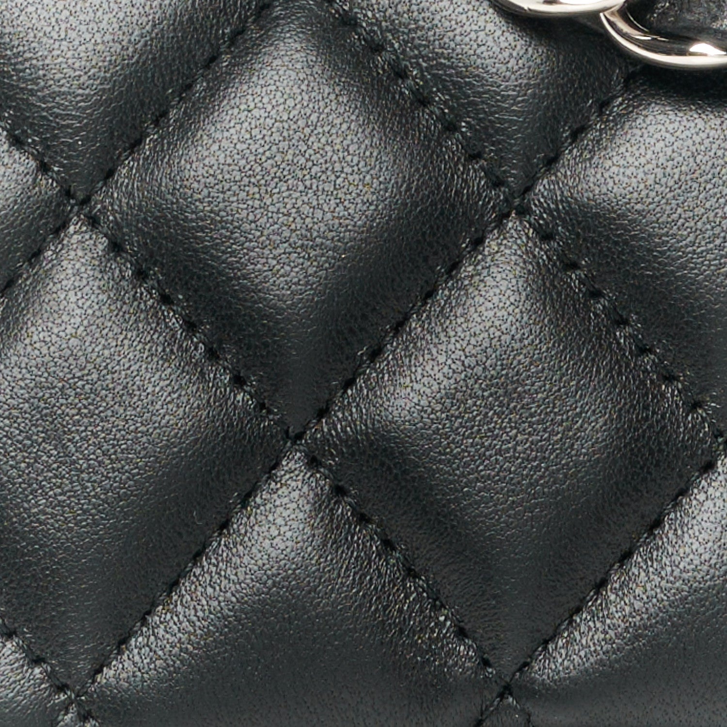 Chanel Lambskin Quilted Mini Square Flap Black 9 of 12