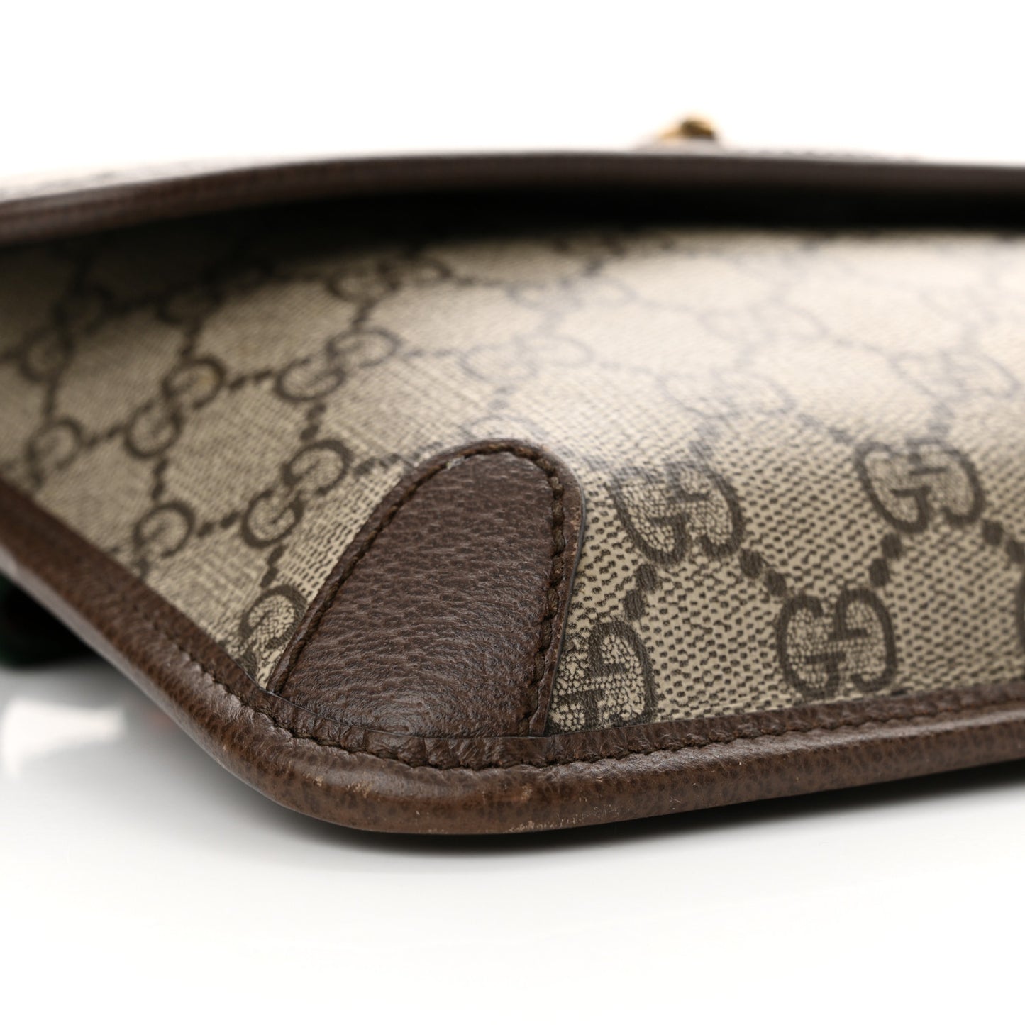 GG Supreme Monogram Web Small Ophidia Belt Bag Brown