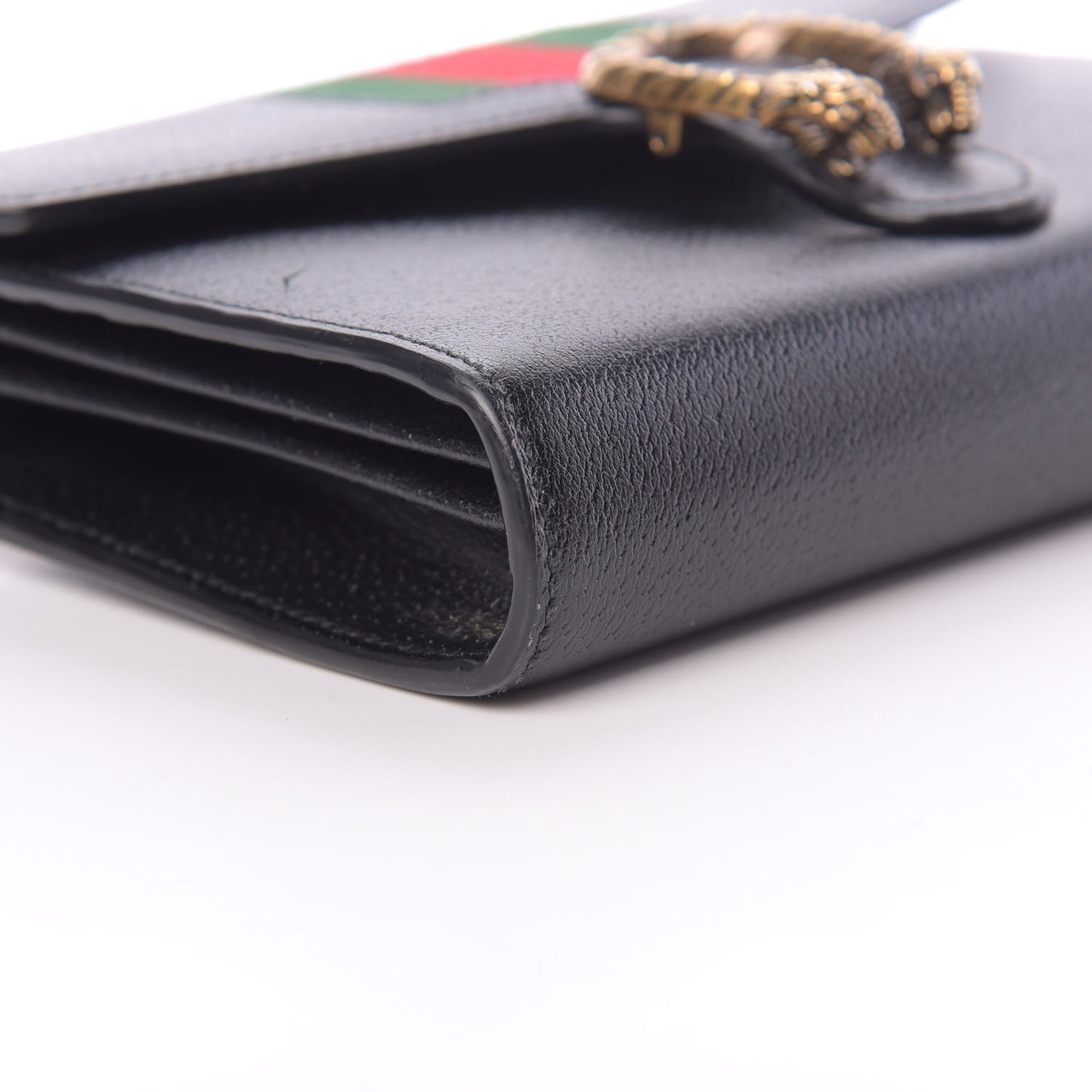 Calfskin Web Mini Dionysus Chain Wallet Black