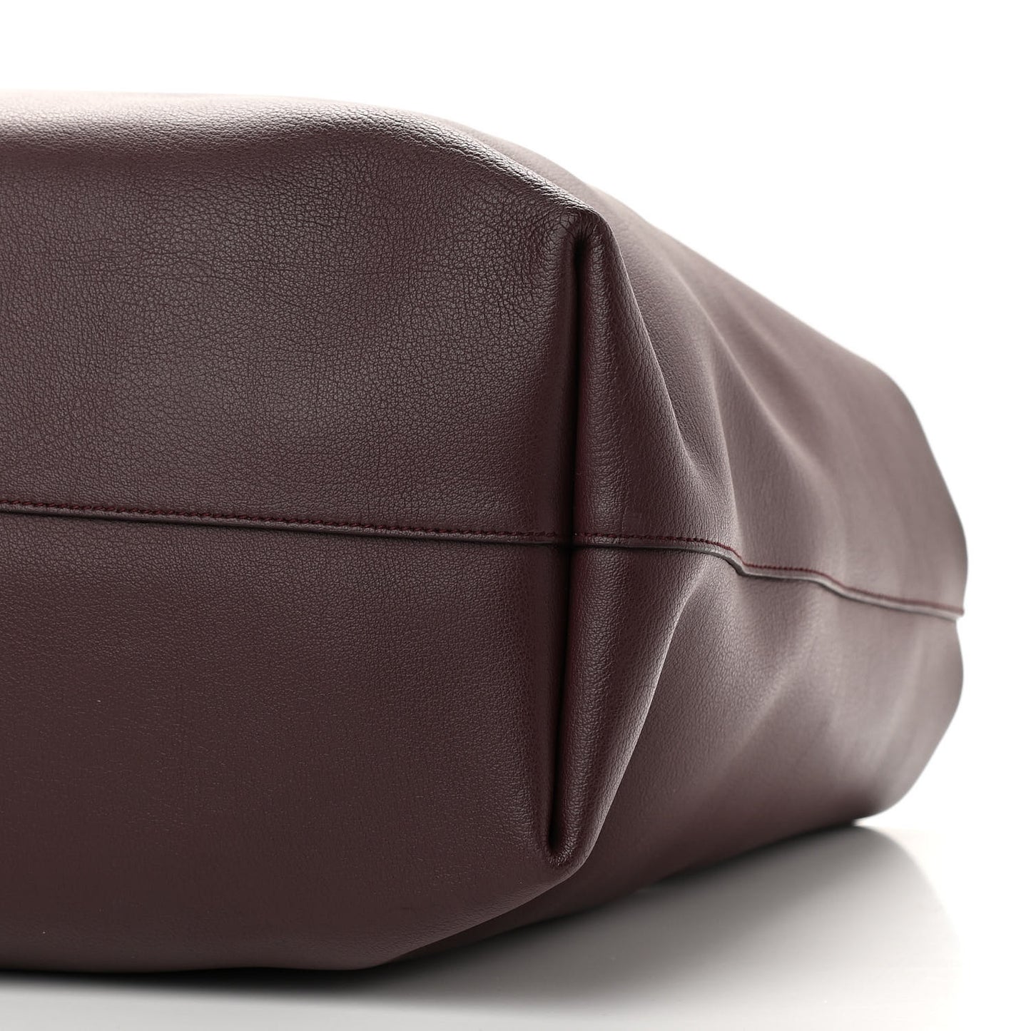 Calfskin Large Shopping Tote Old Bordeaux