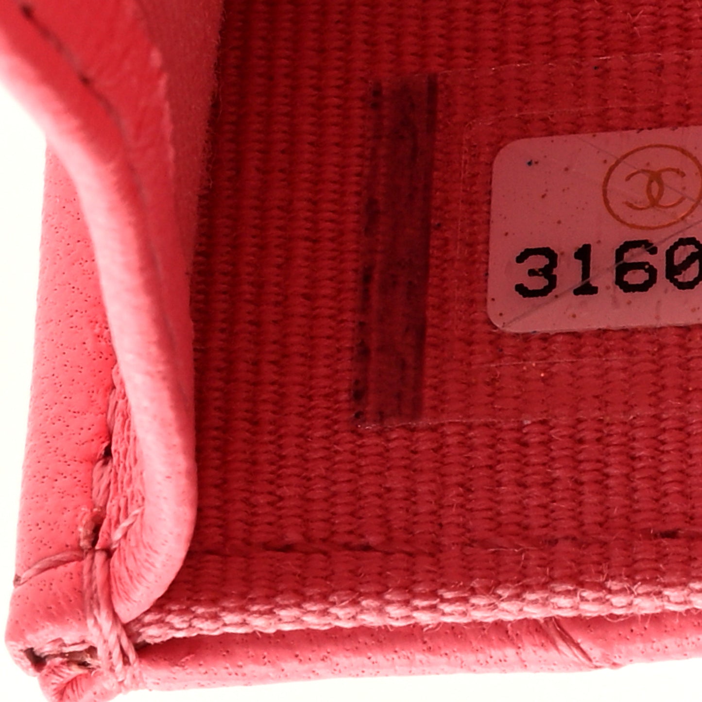 Lambskin Quilted CC Hook Card Holder Pink