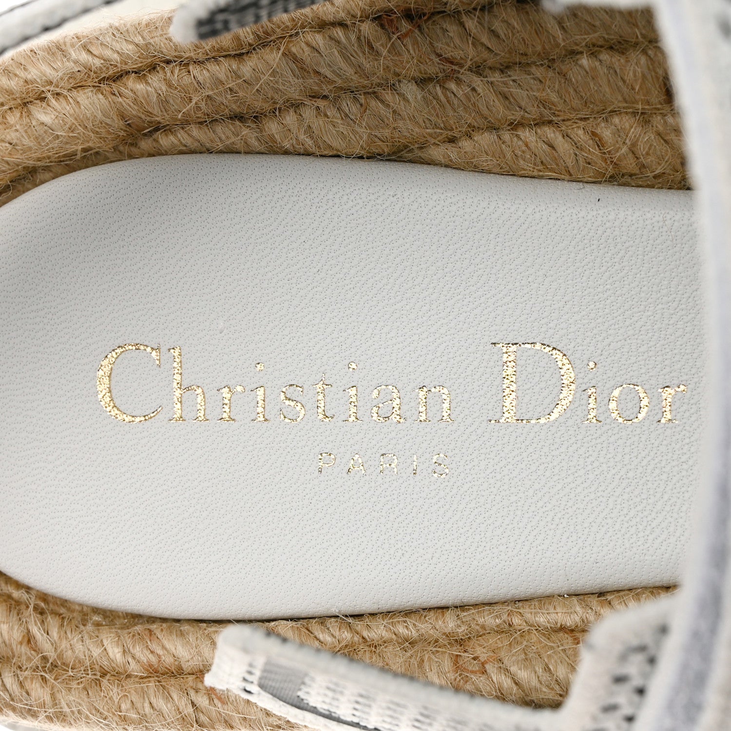 Christian Dior Technical Knit Jute Dioract 10mm Sandals 41 White Black 7 of 8