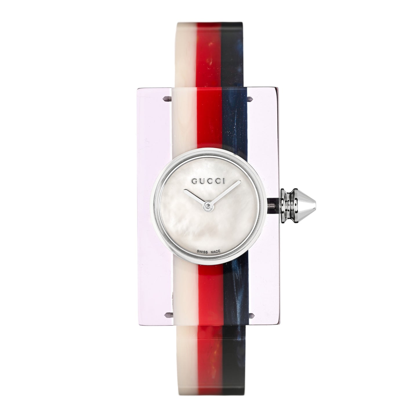 Stainless Steel Plexiglass Mother of Pearl 24mm Quartz Watch