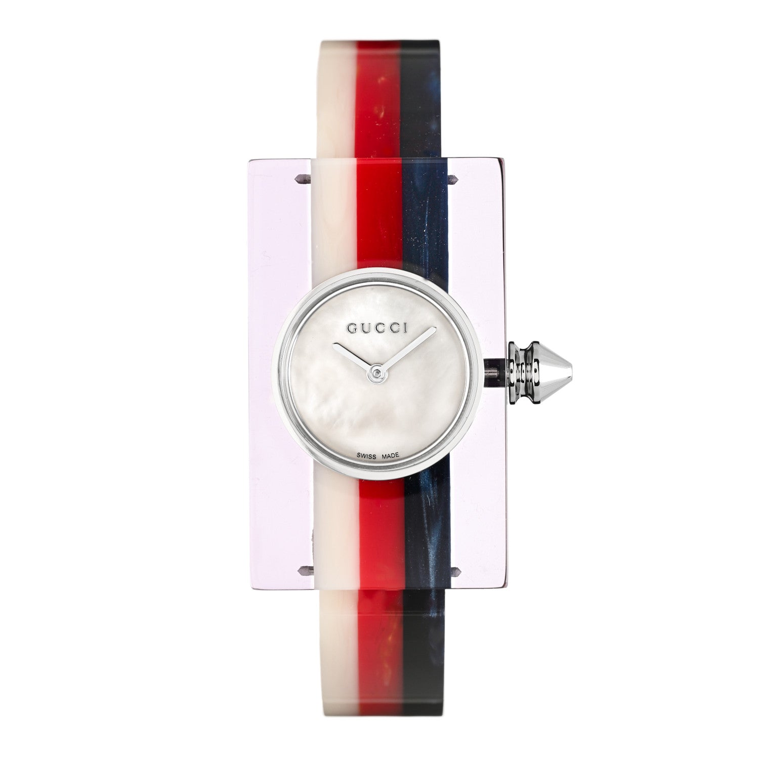 Gucci Stainless Steel Plexiglass Mother of Pearl 24mm Quartz Watch 1 of 5