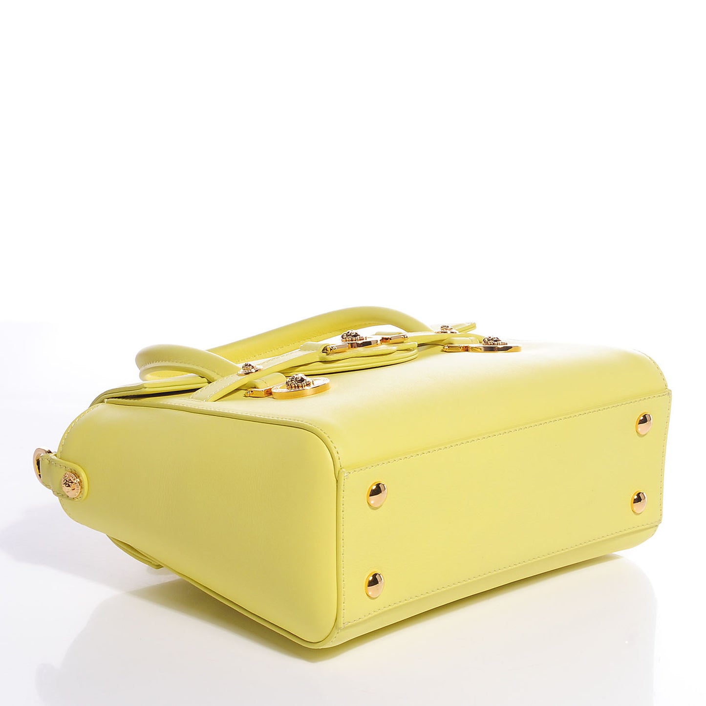 Leather Small Signature Bag Yellow