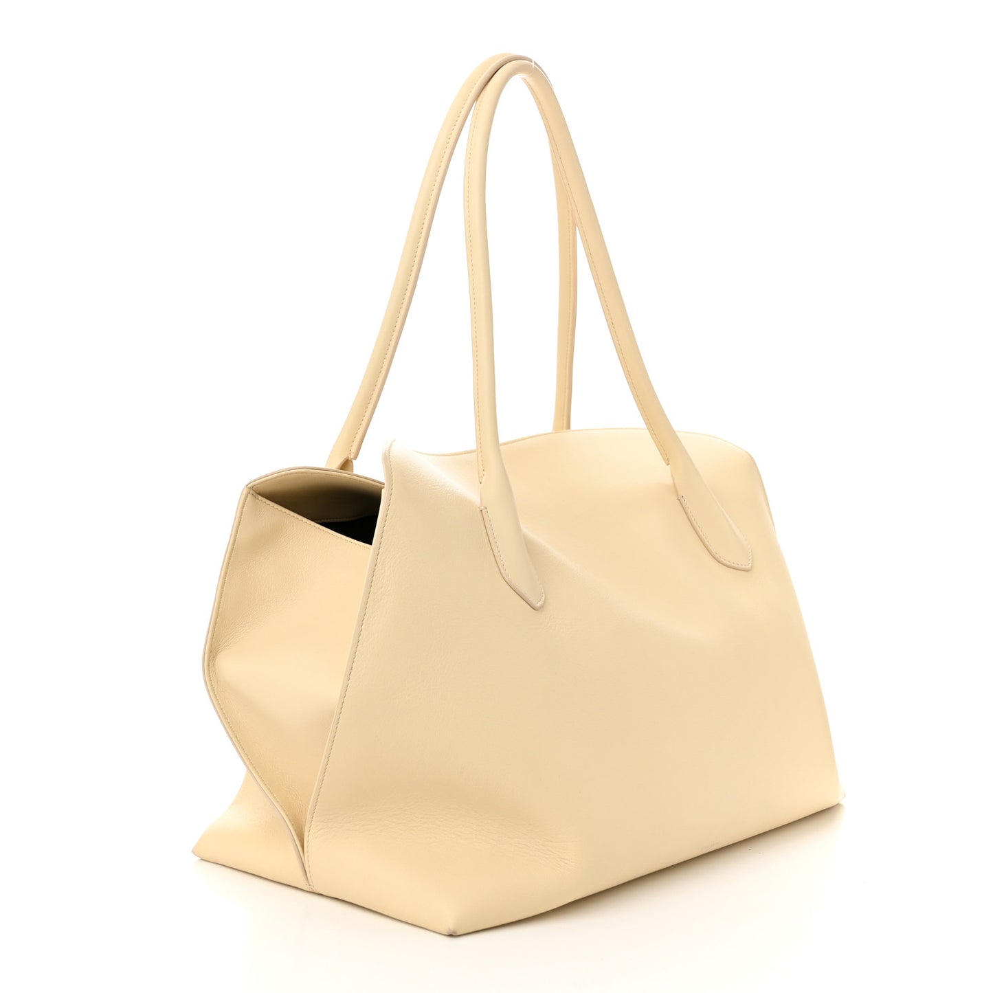 Calfskin Gabriel Foldover Tote Ivory