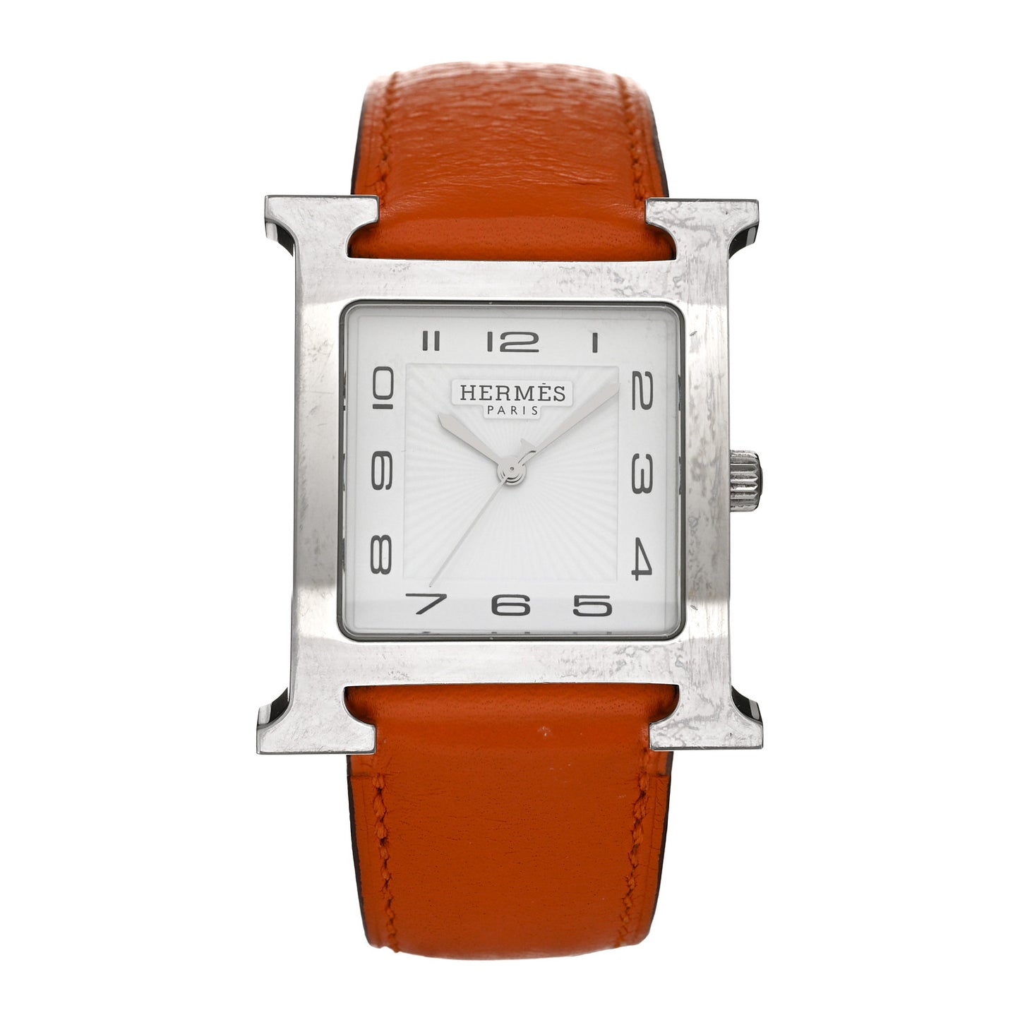 Stainless Steel Swift 30.5mm Heure H Hour Quartz Watch Orange
