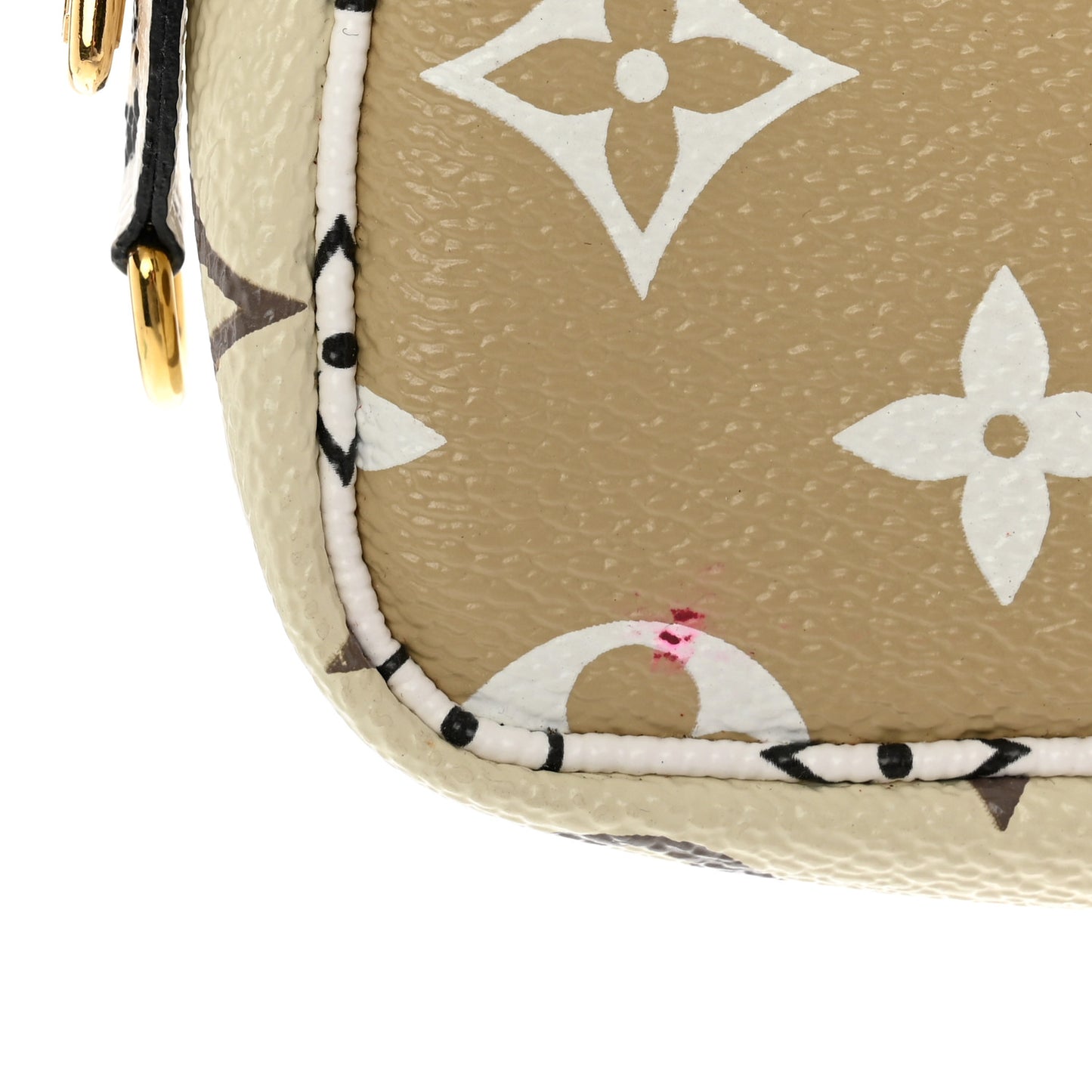 Monogram Giant Micro Pochette Accessories Kaki White