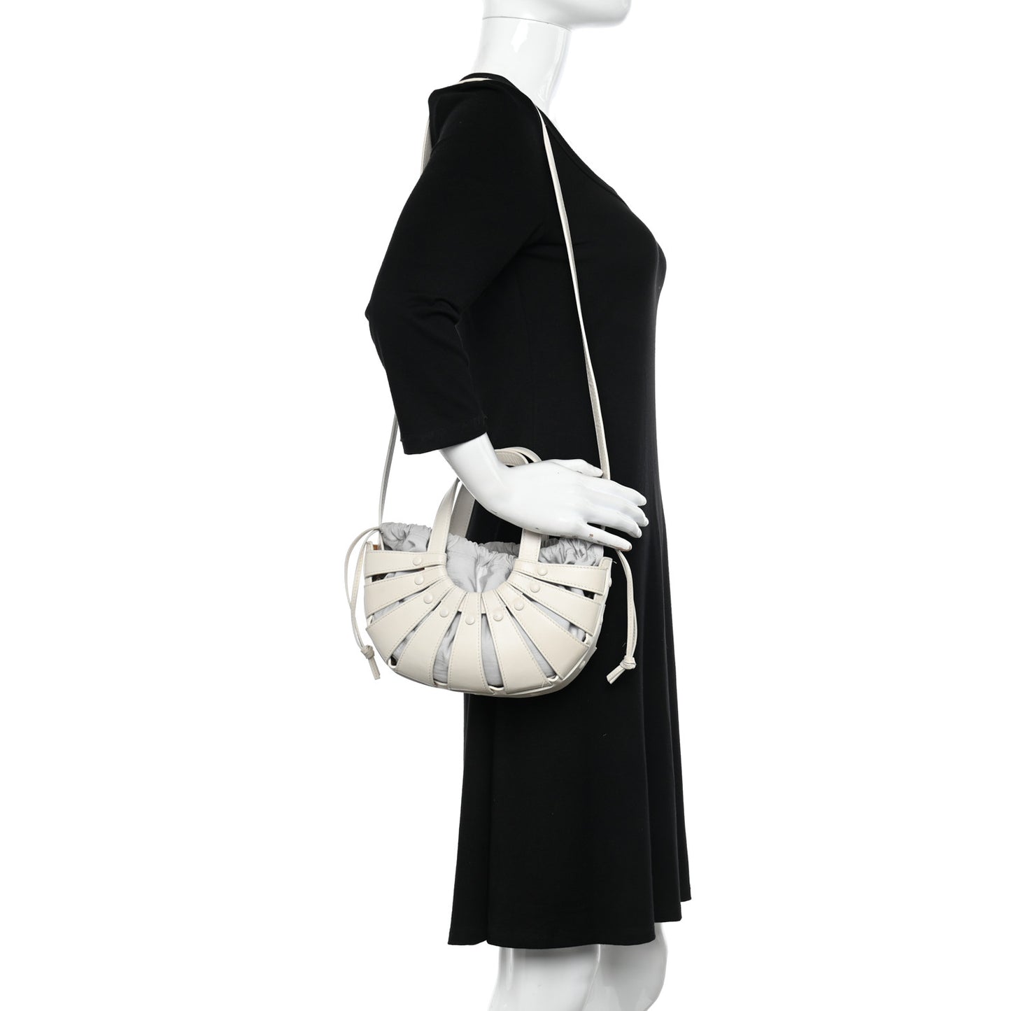 French Calfskin Small Shell White Frost