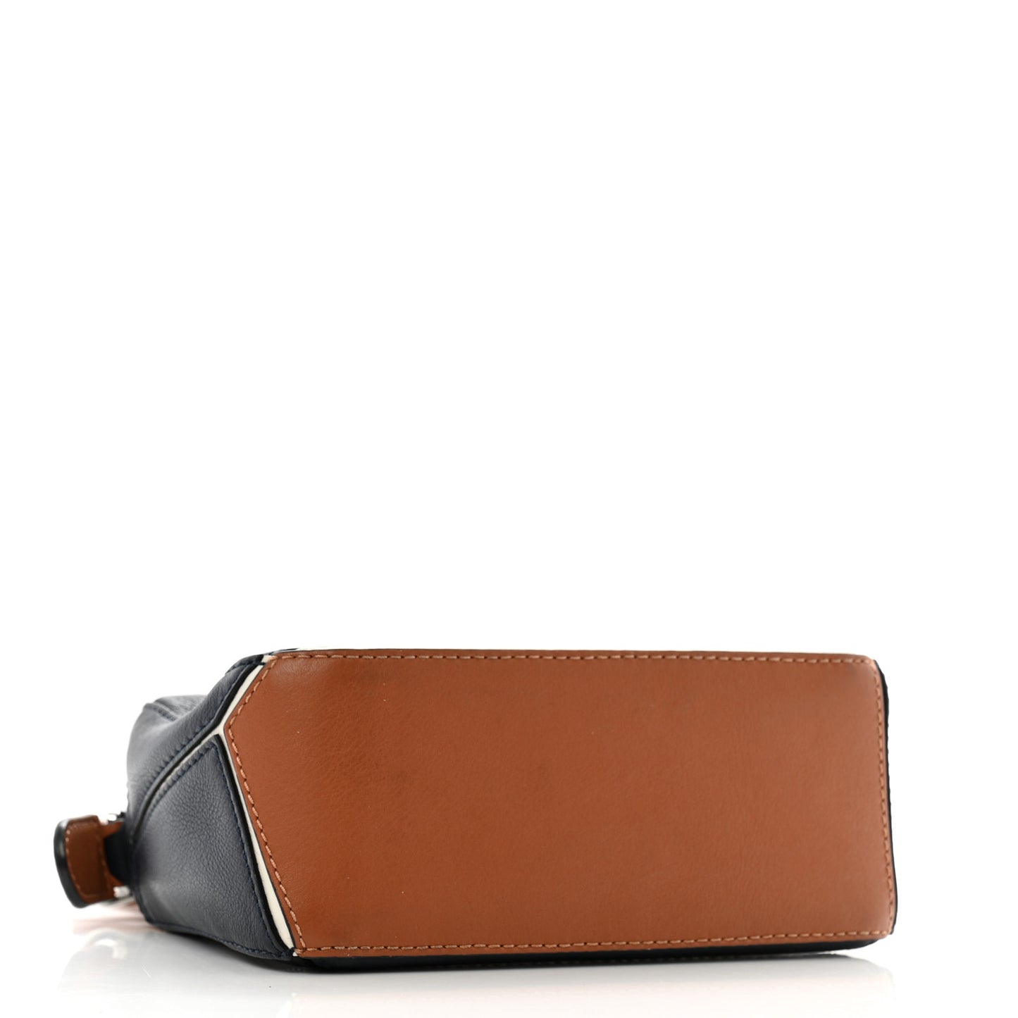 Calfskin Mini Puzzle Bag Deep Blue Soft White