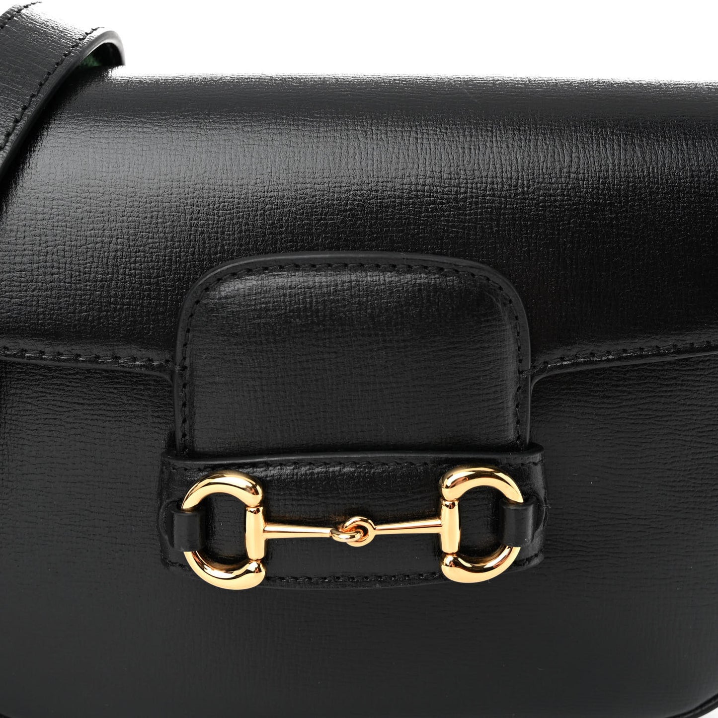 Azalea Calfskin Web Mini Horsebit 1955 Shoulder Bag Black
