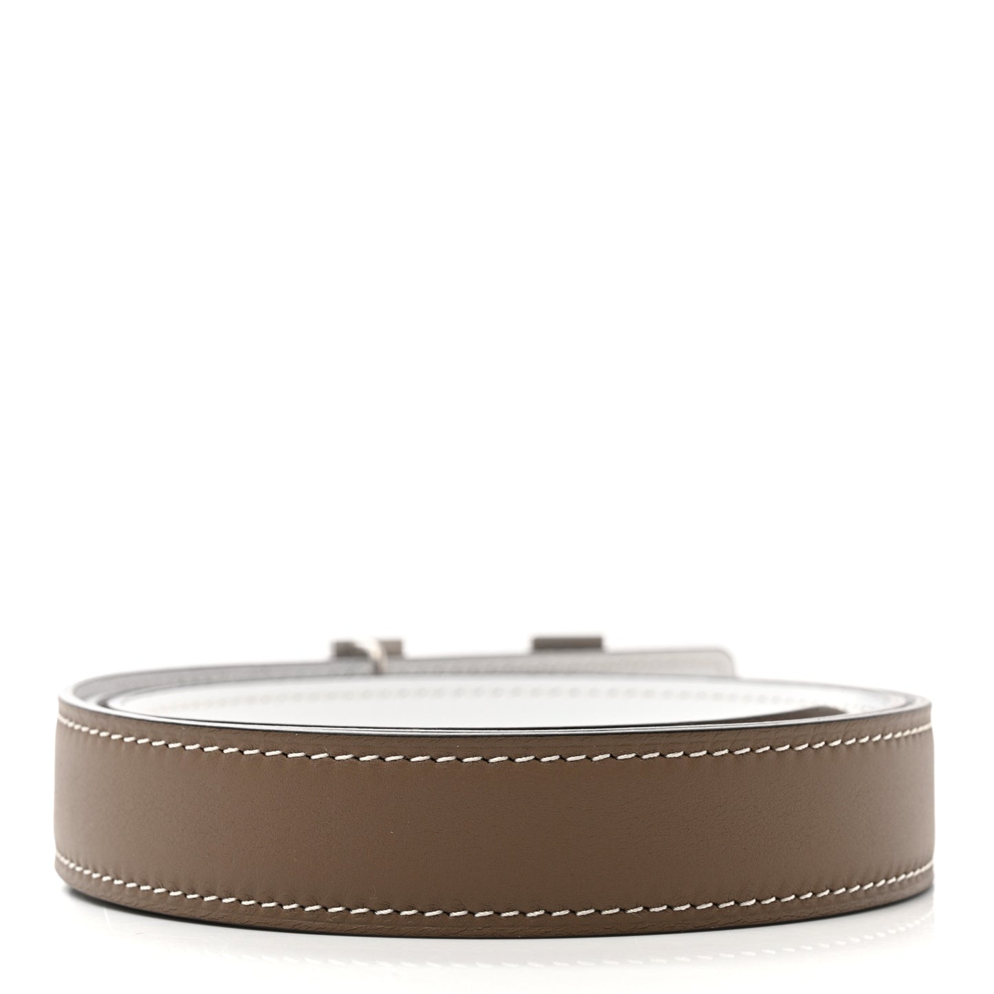 Epsom 32mm Guilloche H Belt 85 34 Etoupe White