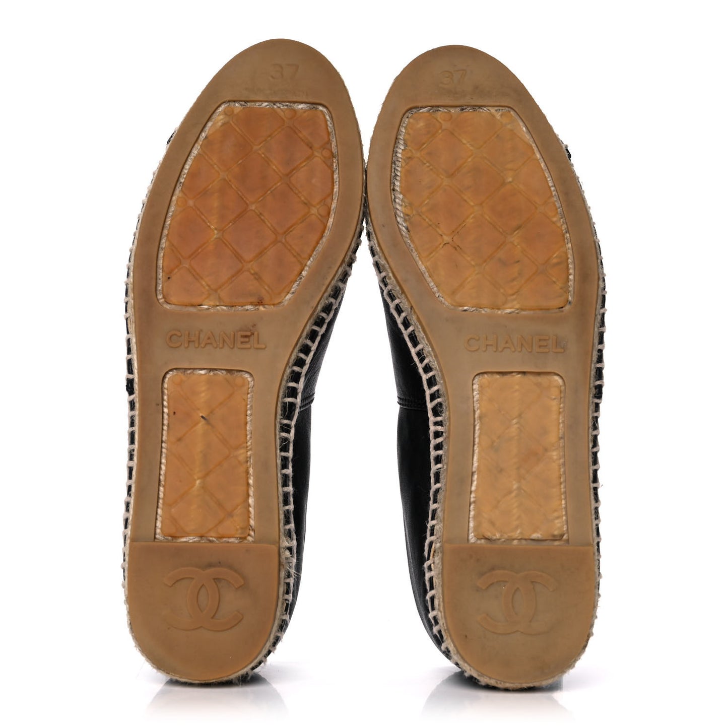 Lambskin CC Espadrilles 37 Black