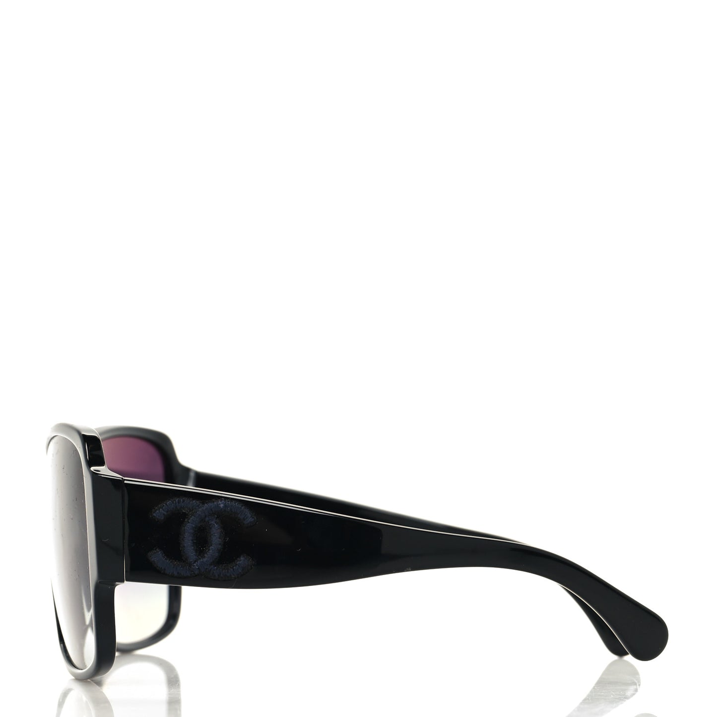 Acetate Shield Sunglasses 5449-A Black