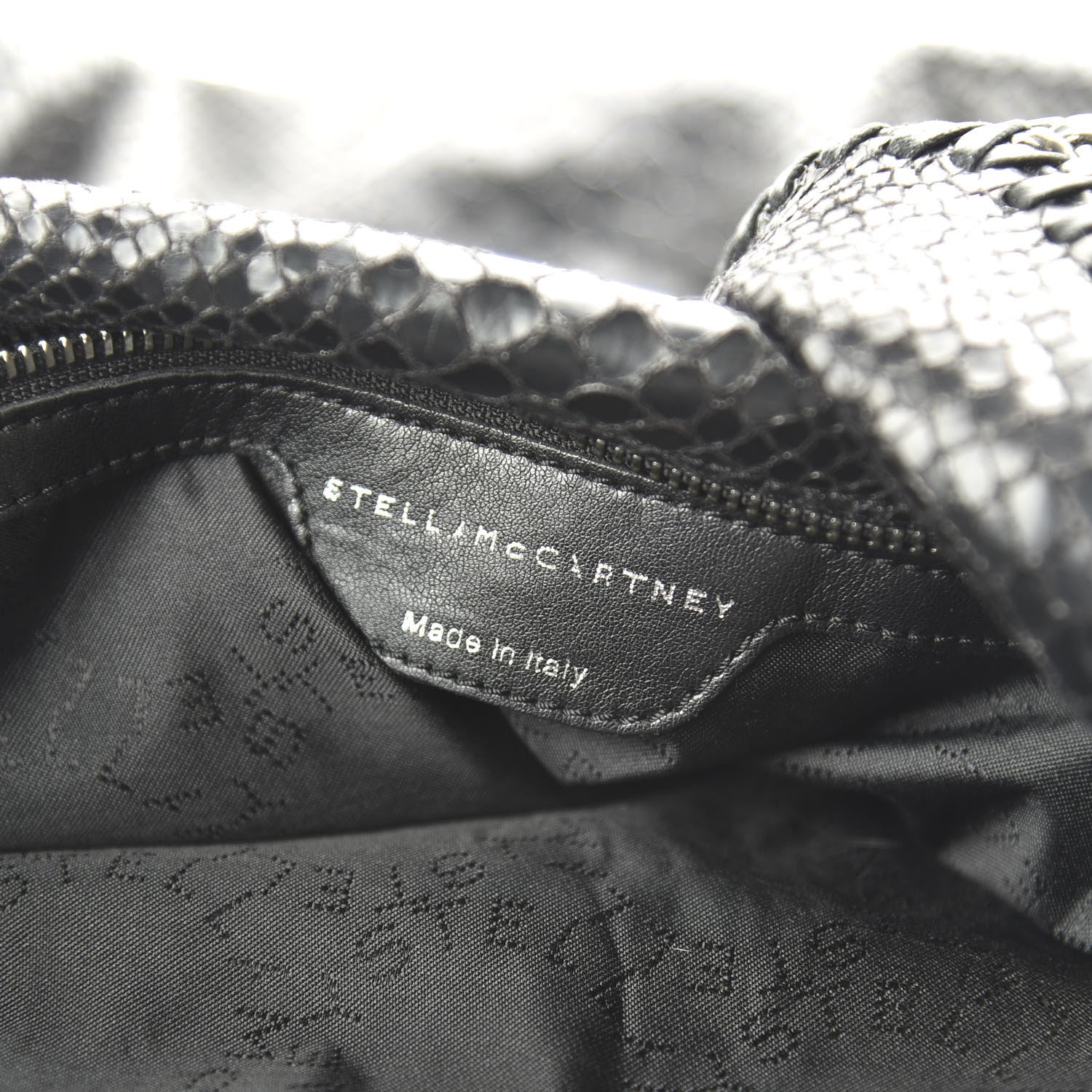 Stella McCartney Eco Python Falabella Fold Over Tote Black 8 of 9