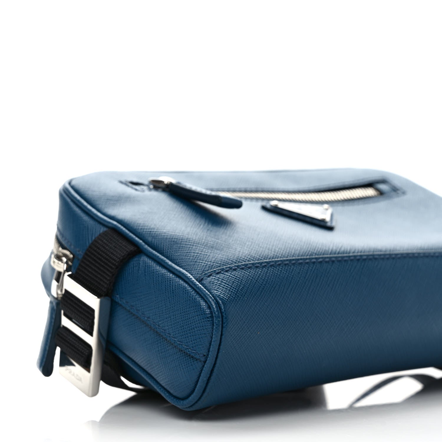 Prada Saffiano Travel Belt Bag Oceano 8 of 11