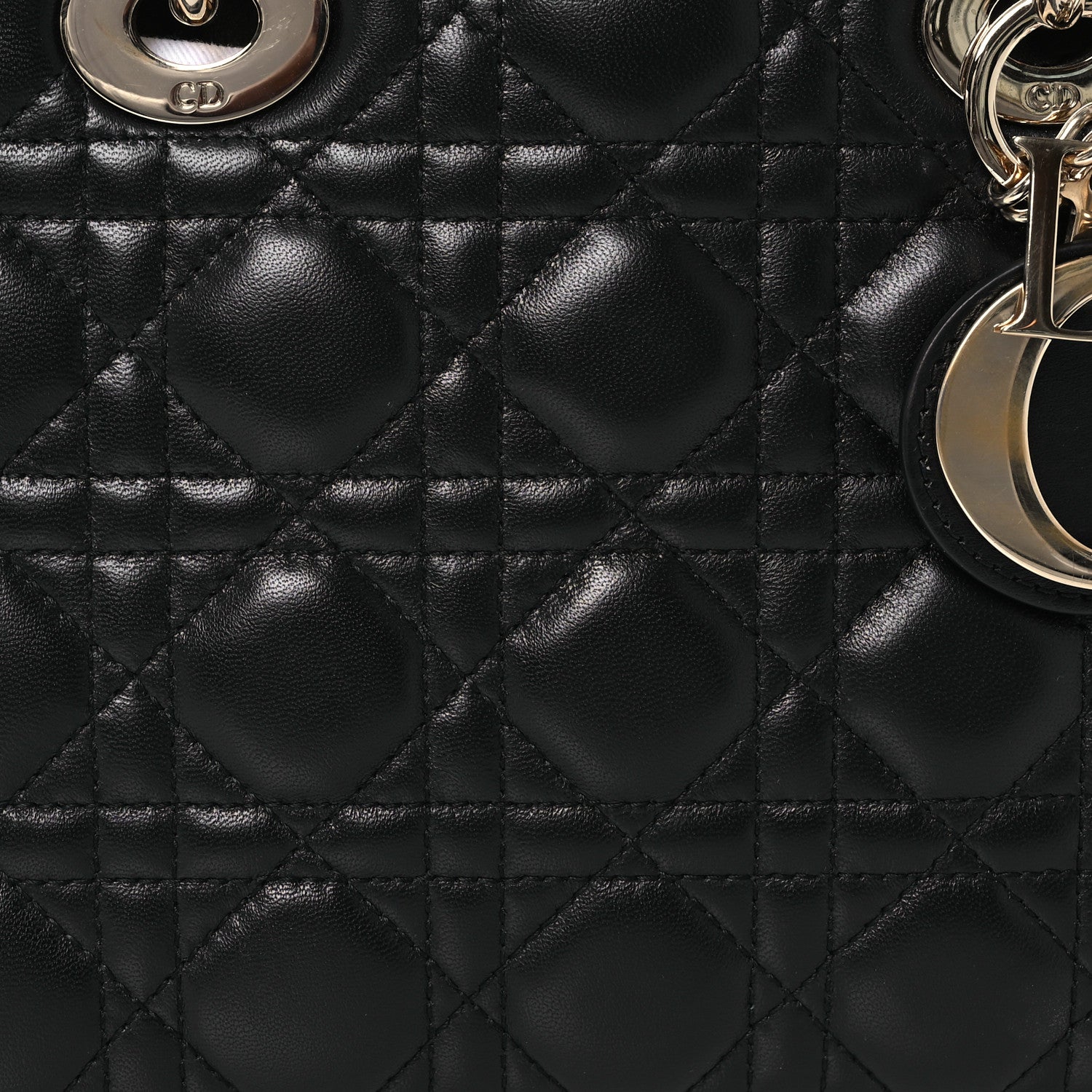 Christian Dior Lambskin Cannage Small My ABCDior Lady Dior Black 8 of 14