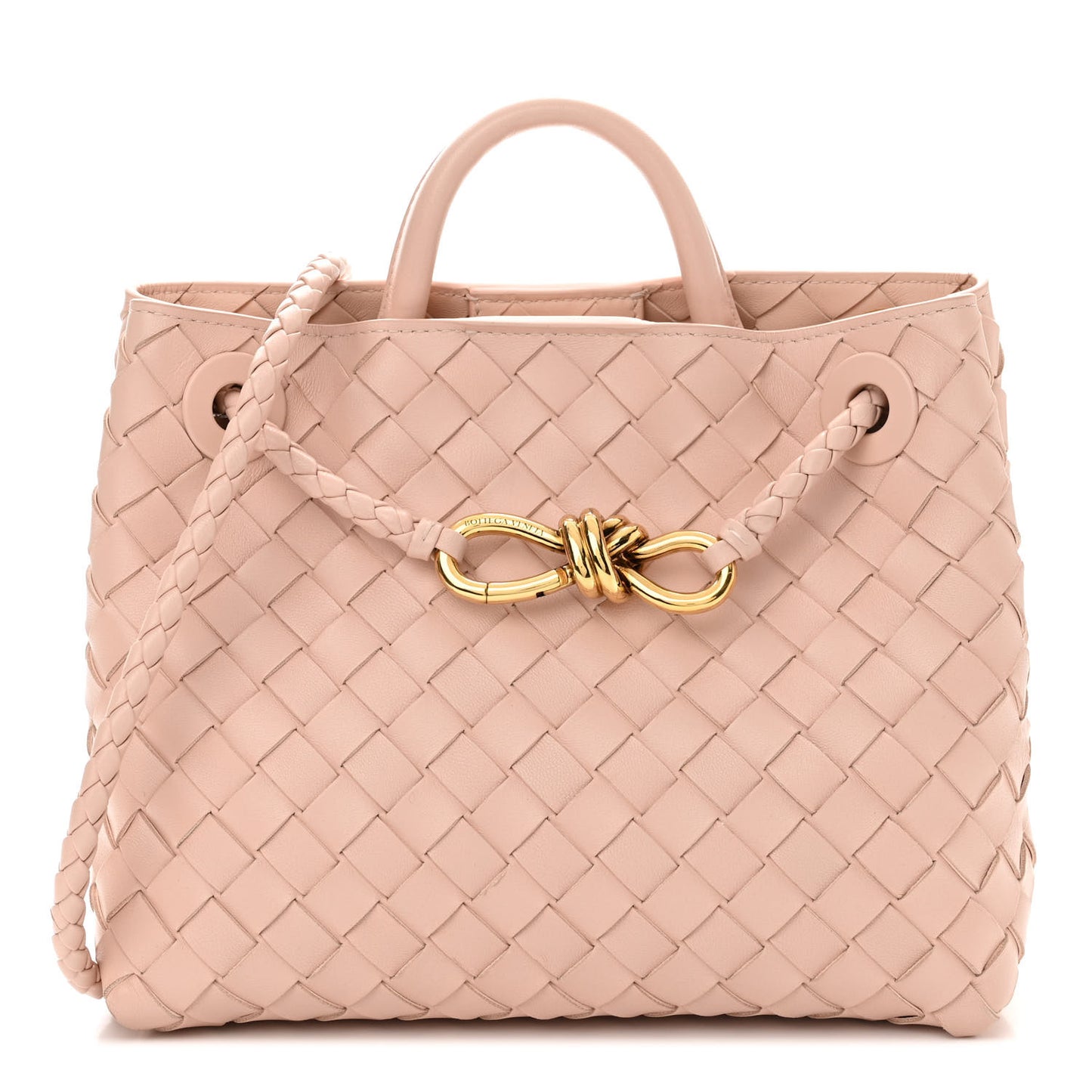 Nappa Intrecciato Small Andiamo Shoulder Bag Lotus