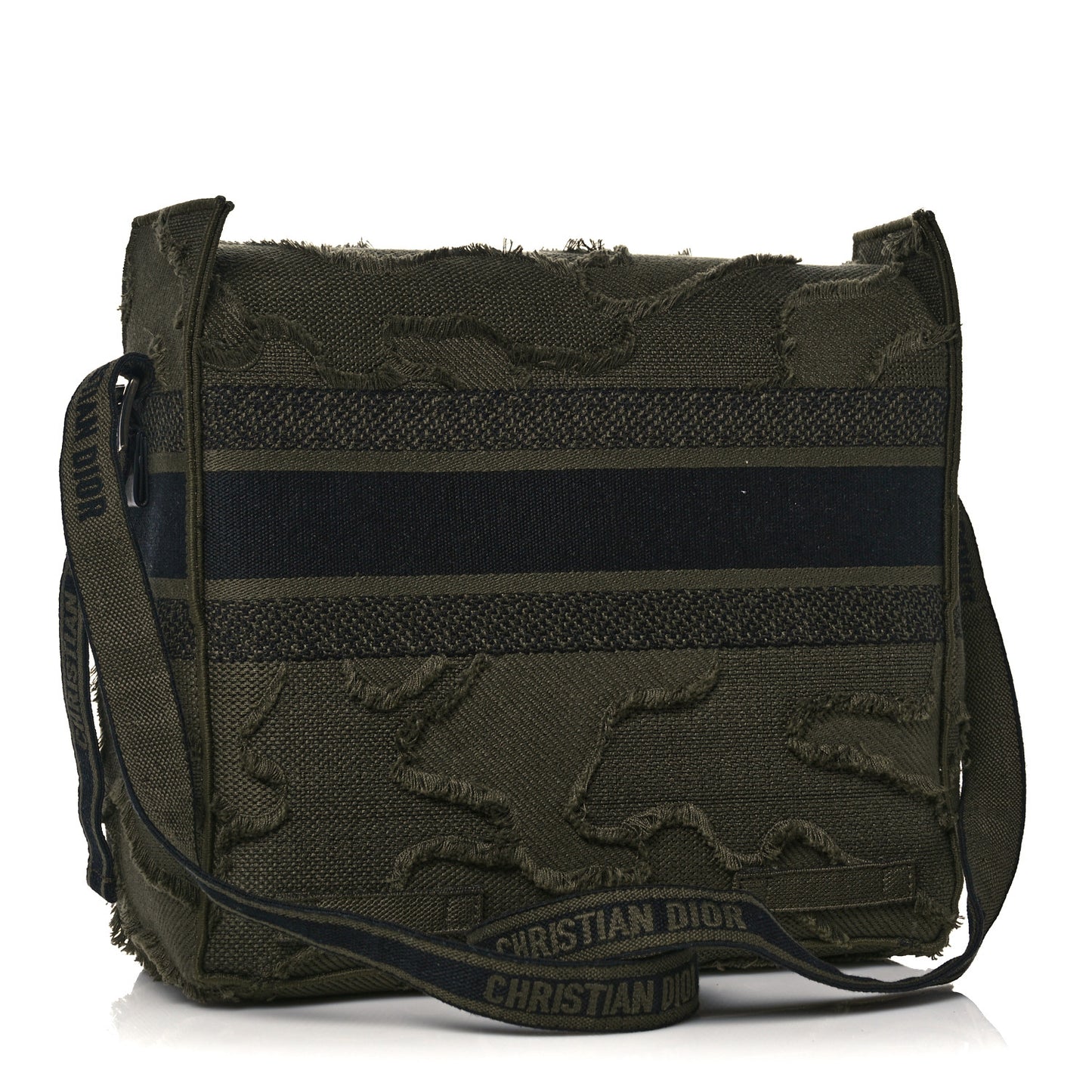 Canvas Embroidered Camouflage Diorcamp Messenger Green