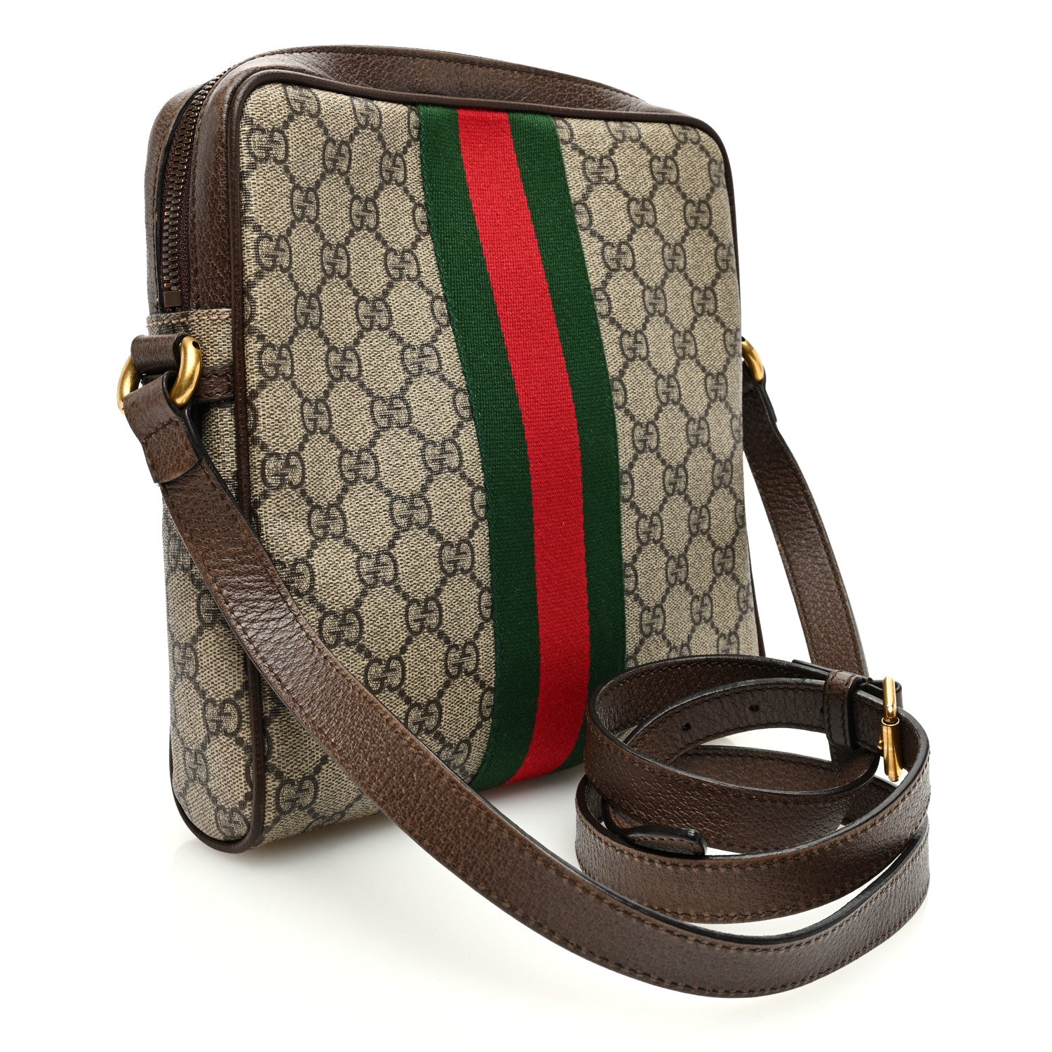 Gucci GG Supreme Monogram Web Small Ophidia Messenger Bag Brown 3 of 10