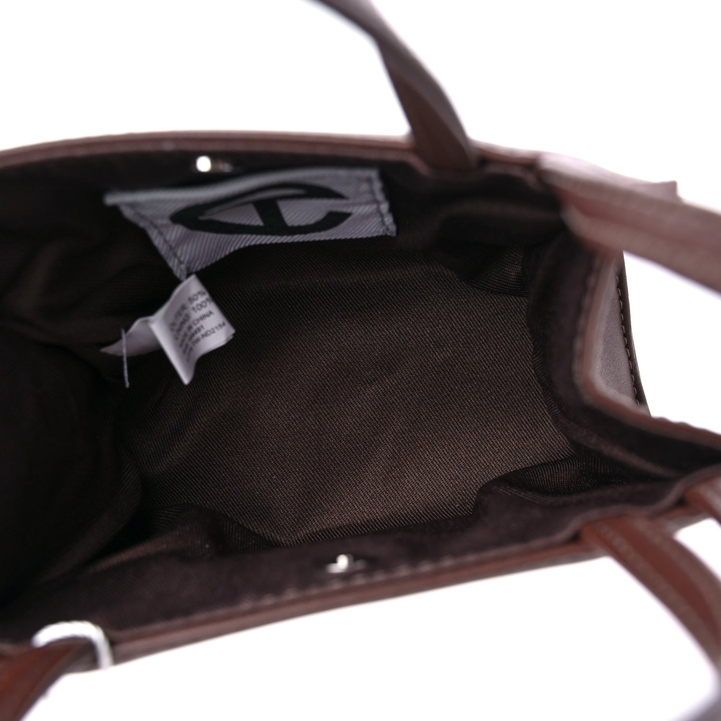 Vegan Leather Small Shopping Bag Chocolate