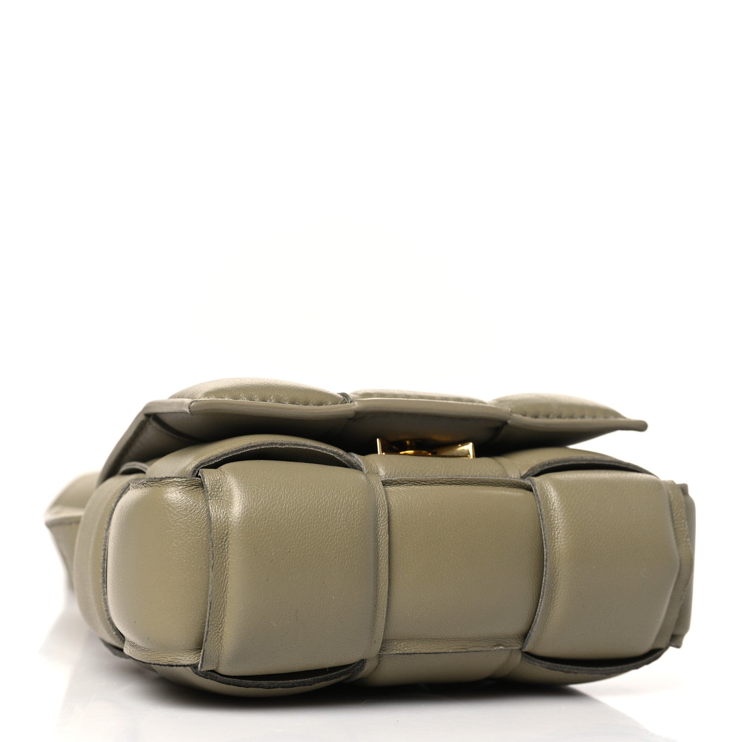 Bottega Veneta Lambskin Maxi Intreccio Padded Mini Candy Cassette Crossbody Bag Travertine 4 of 9
