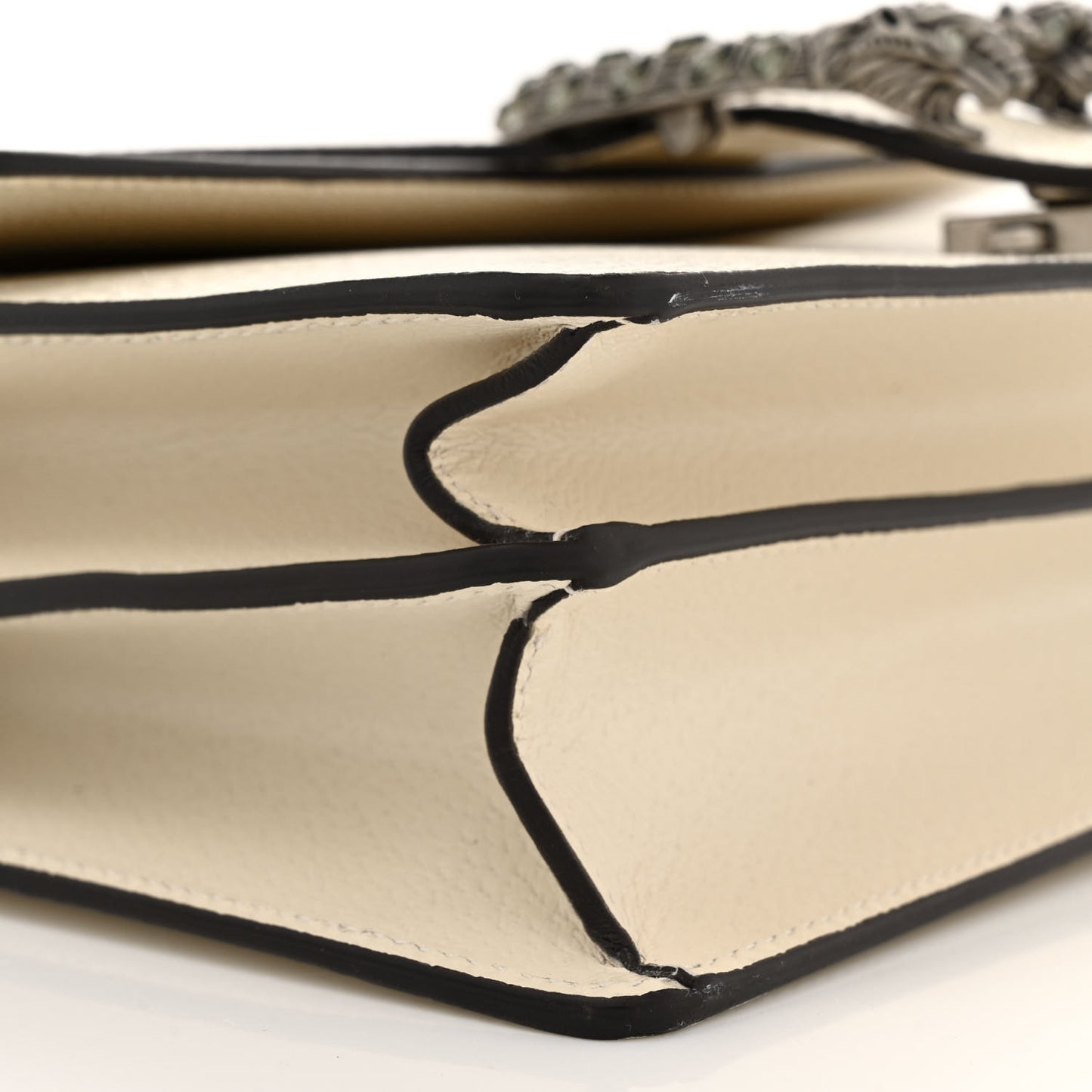 Textured Calfskin Crystal Small Dionysus Shoulder Bag Mystic White