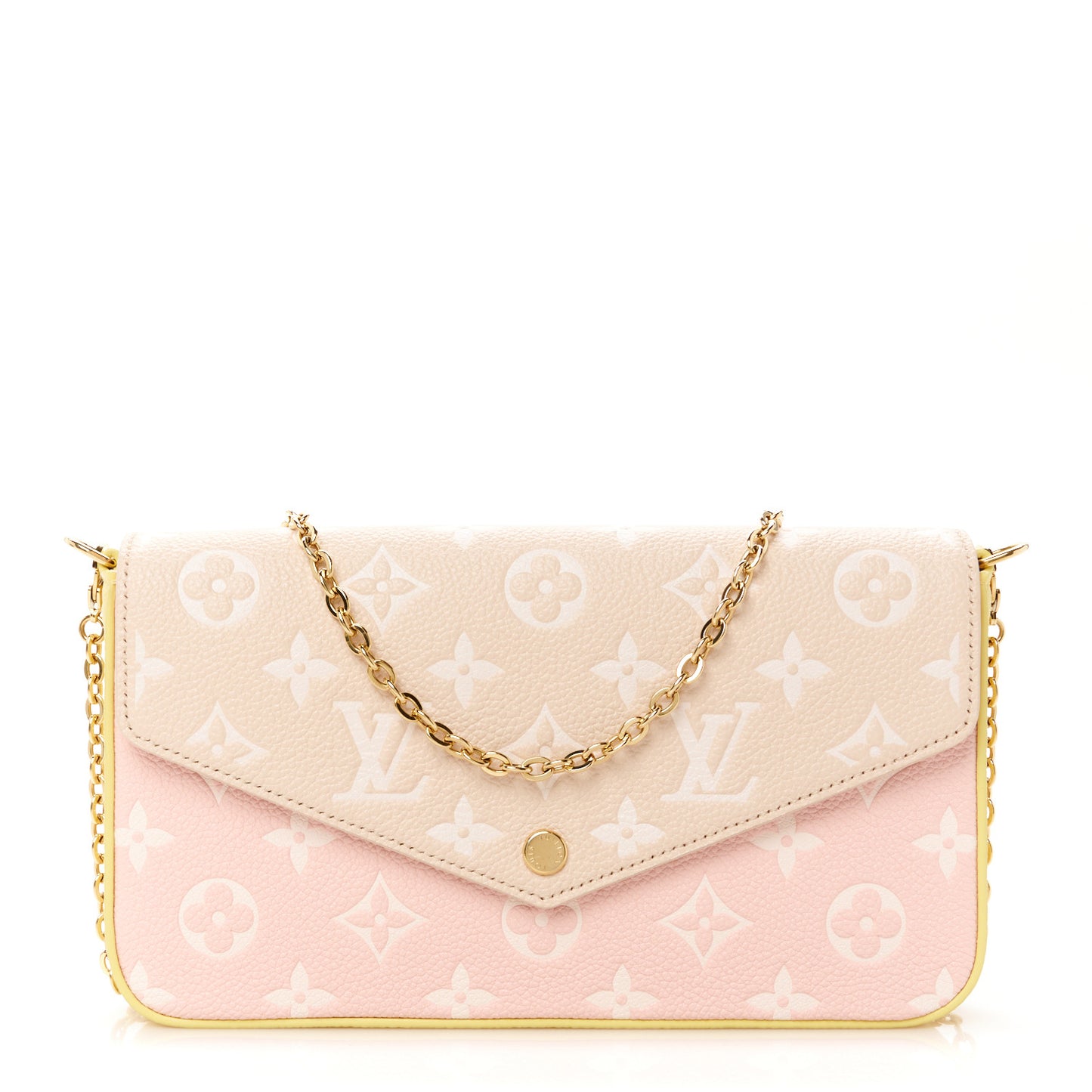 Empreinte Spring in the City Felicie Pochette Chain Wallet Pink Beige Yellow