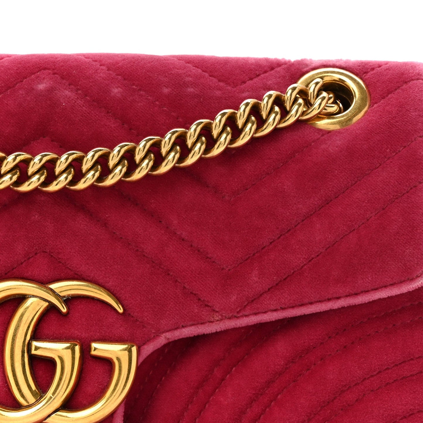 Velvet Matelasse Small GG Marmont Shoulder Bag Light Raspberry Rose