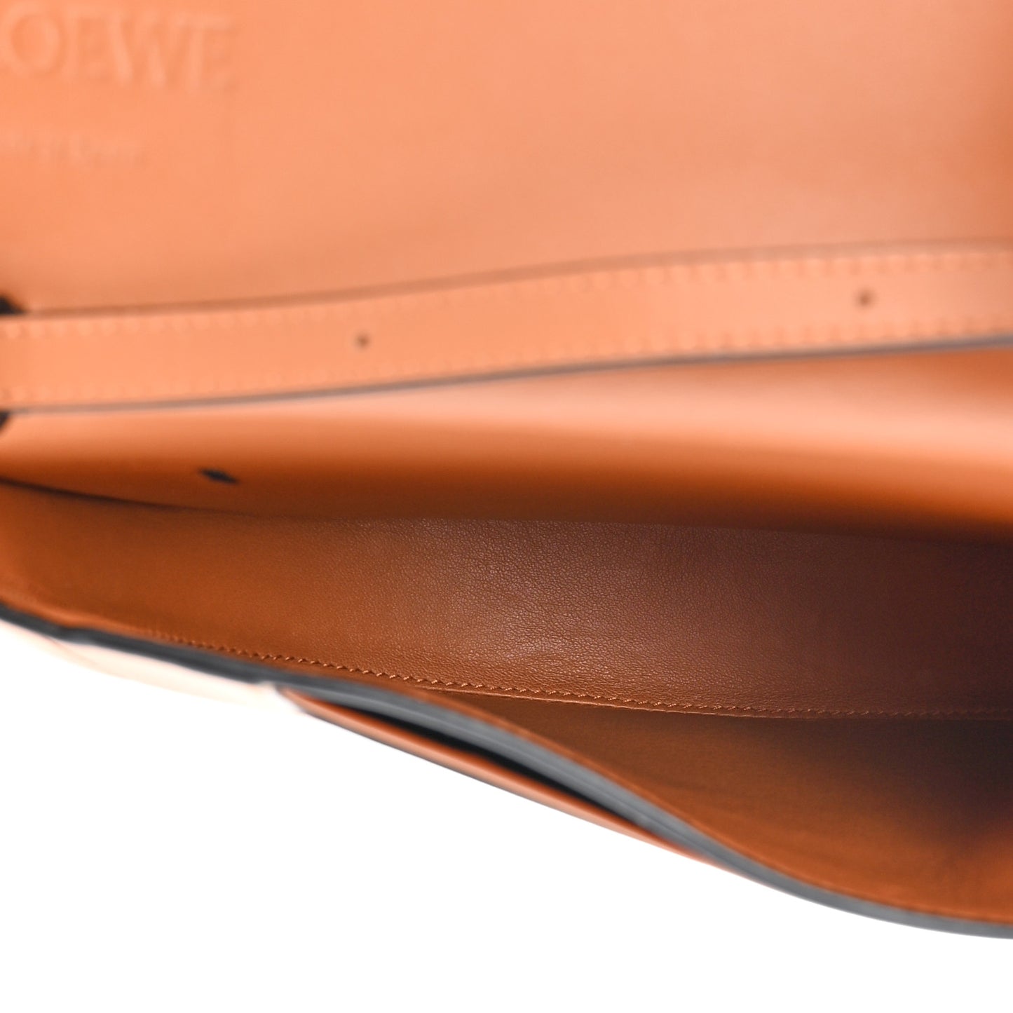 Calfskin Marine Stripe Mini Heel Shoulder Bag Tan