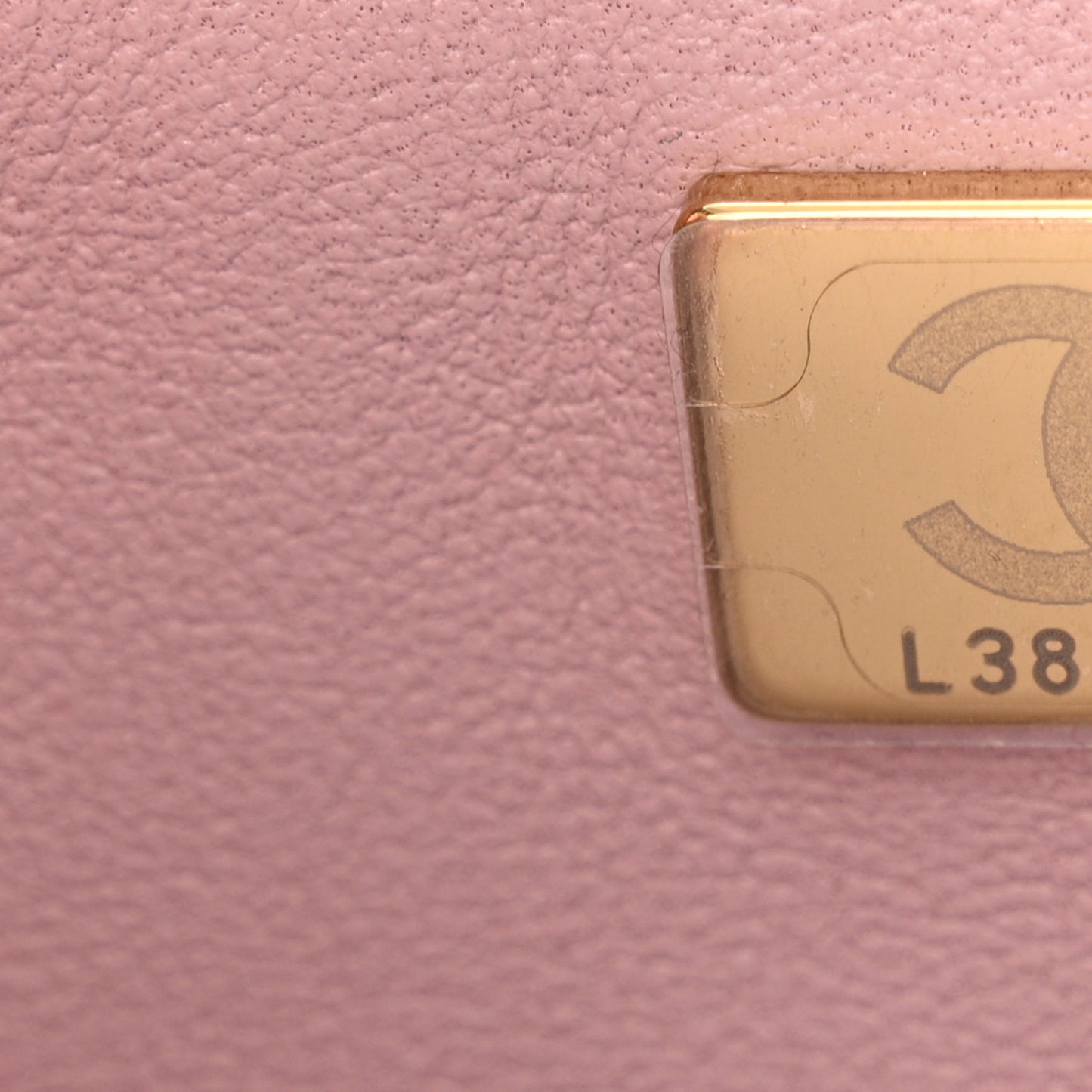 Shiny Lambskin Quilted Pearl Twist Mini Square Flap Light Pink
