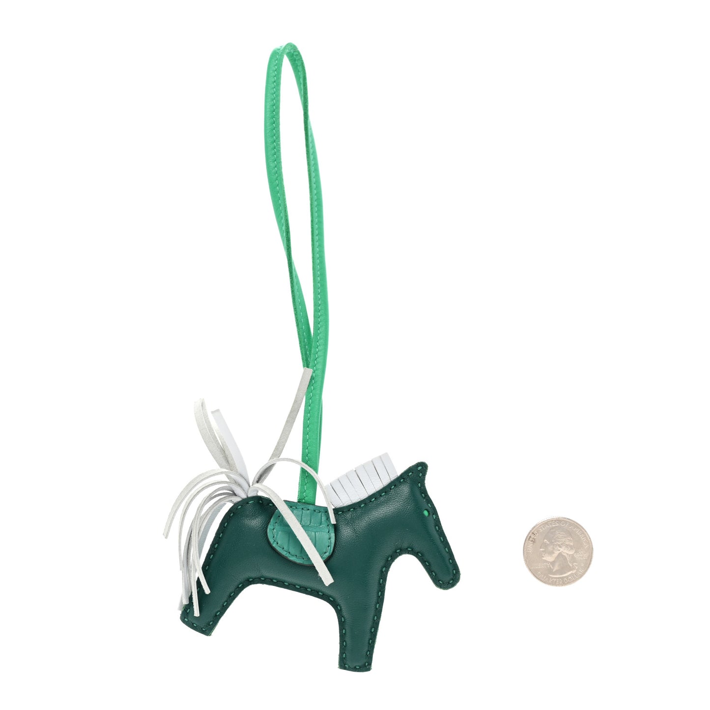 Milo Lambskin Matte Alligator Touch Grigri Rodeo Horse Bag Charm PM Malachite Menthe Bleu Brume Vert Jade