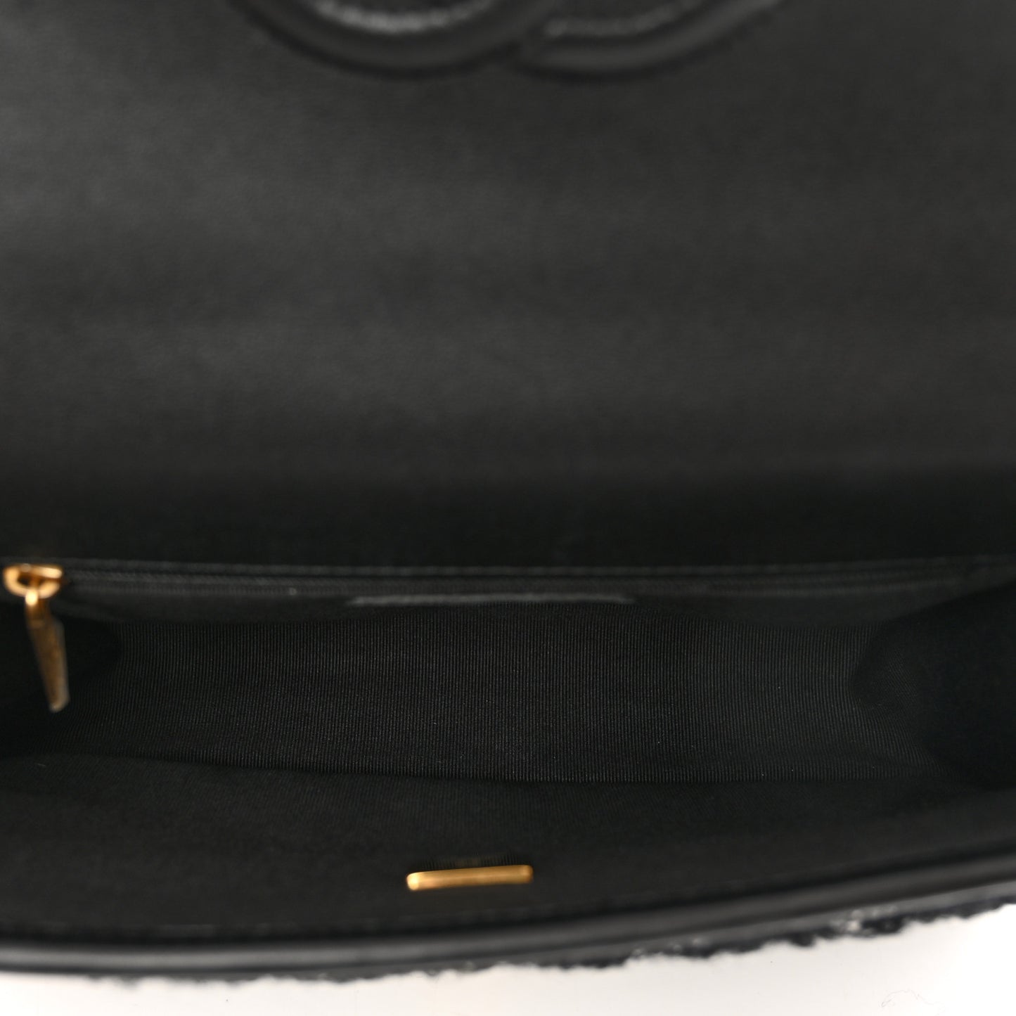 Tweed School Memory Small Top Handle Flap Black White