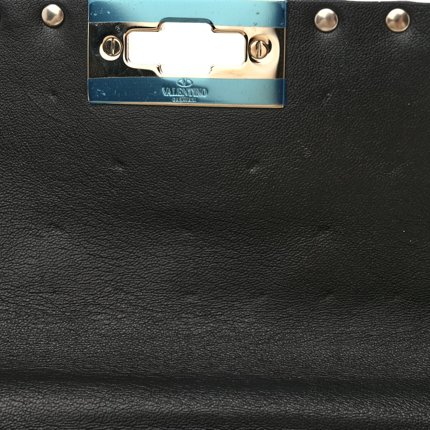 Metallic Wrinkled Lambskin Medium Rockstud Spike Shoulder Bag Lipstick