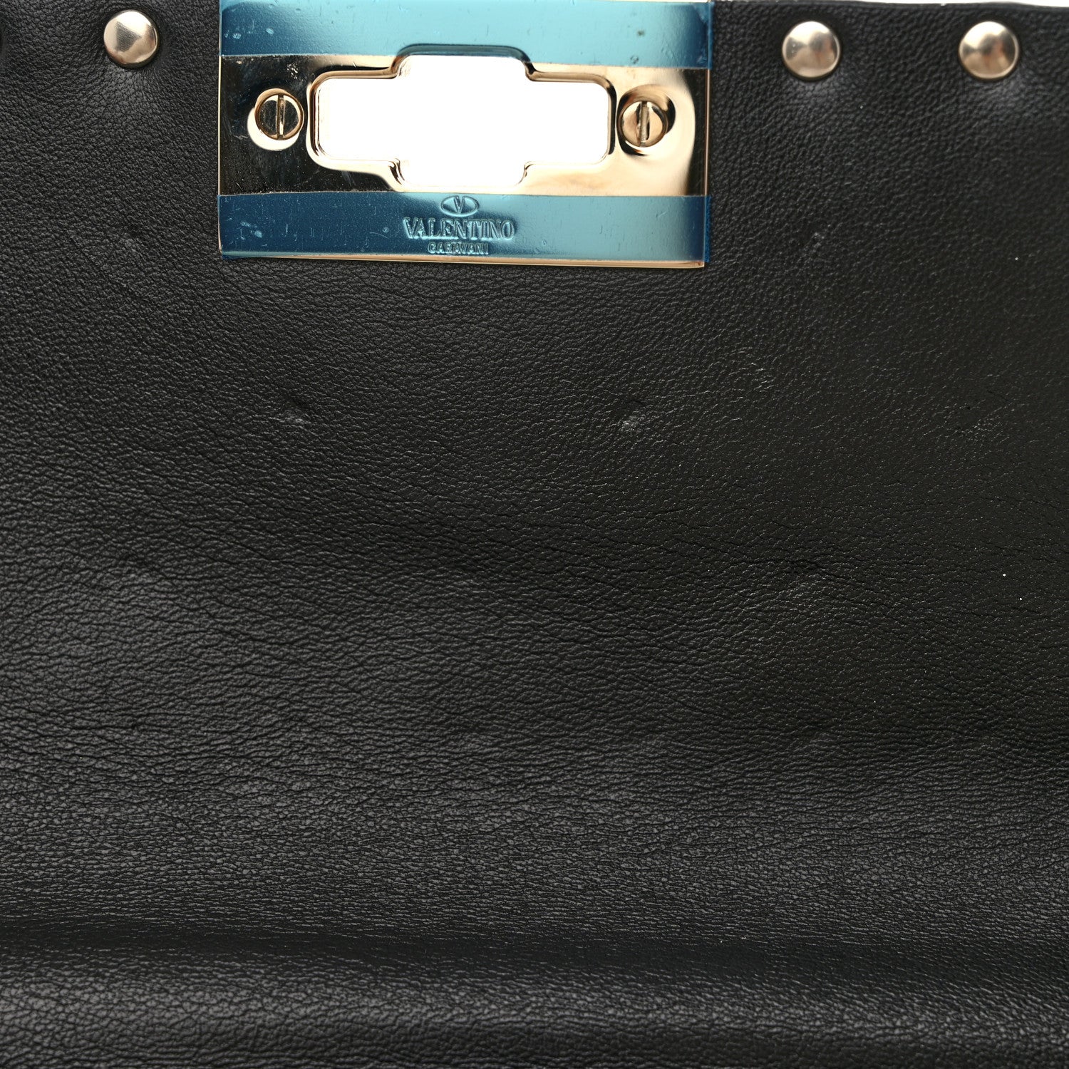 Valentino Garavani Metallic Wrinkled Lambskin Medium Rockstud Spike Shoulder Bag Lipstick 7 of 10