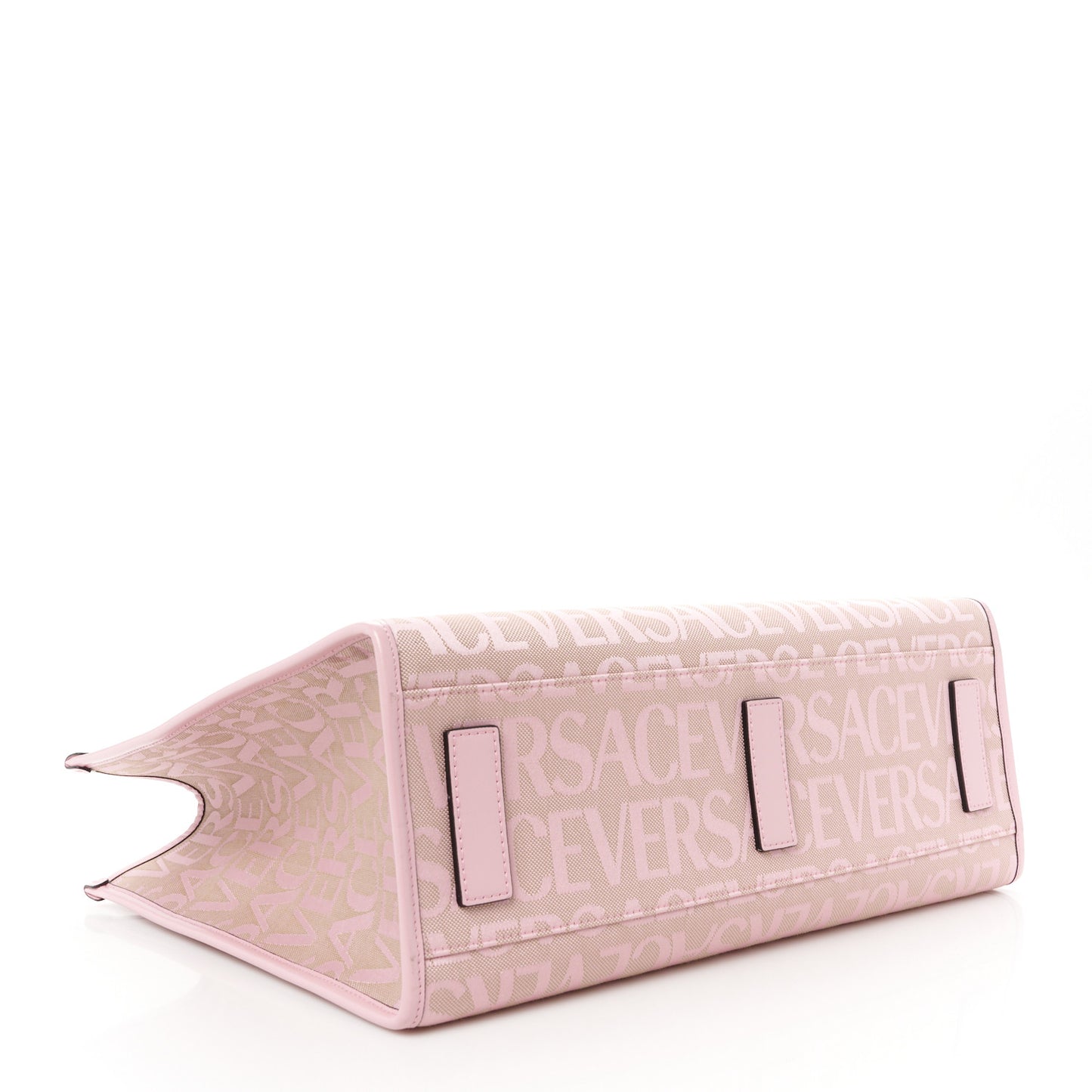 Jacquard Canvas Large Allover Medusa Tote Baby Pink Beige