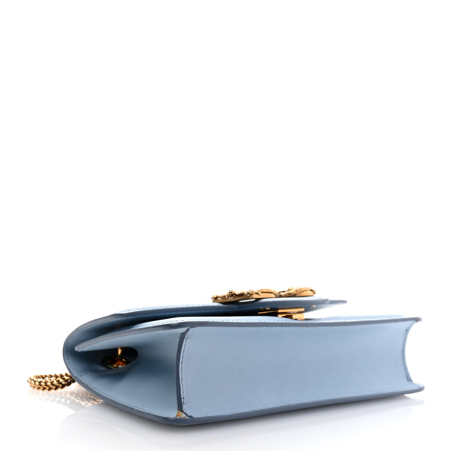 Smooth Calfskin Small DG Amore Envelope Bag Cielo